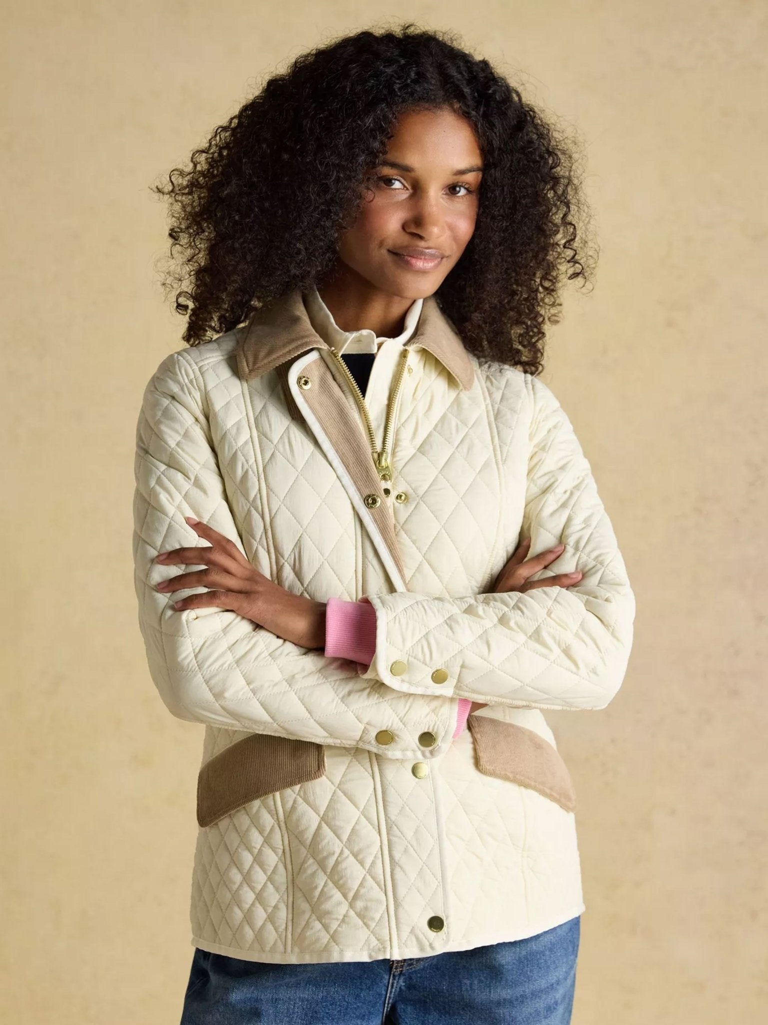 Joules Ladies Highclere Quilted Jacket - Womens padded coat Joules Outerwear