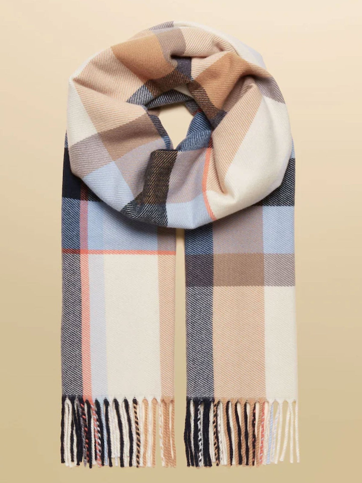 Joules Langtree Ladies Scarf Check / Tartan - Machine washable Joules Ladies Headwear