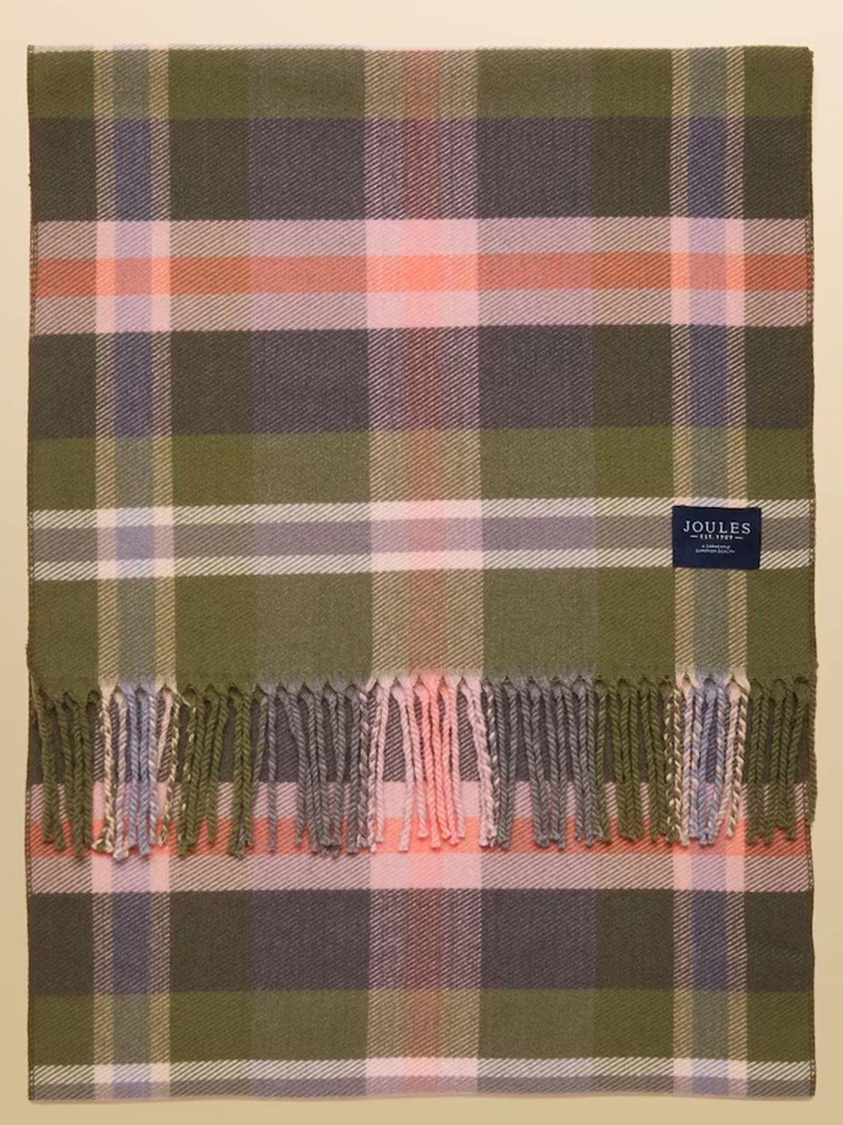 Joules Langtree Ladies Scarf Check / Tartan - Machine washable Joules Ladies Headwear