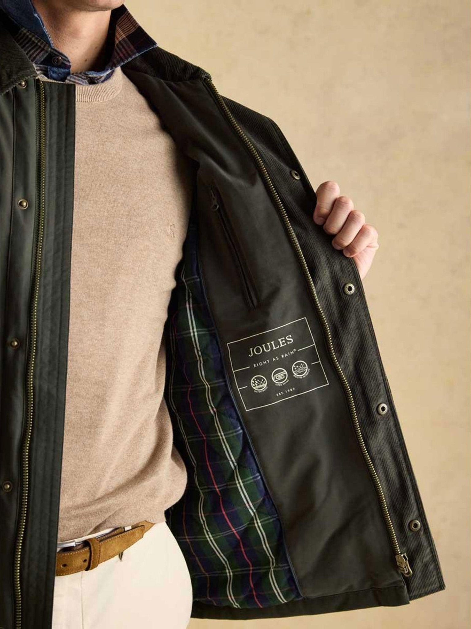 Joules Mens Farleigh Waterproof Country Coat / Mens Jacket Joules