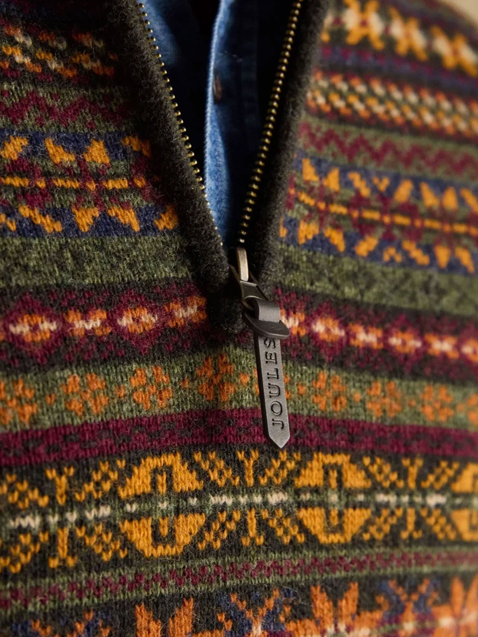 Joules - Milligan Mens Jumper - 1/4 Zip / Pullover / Sweater - 80% Wool Joules