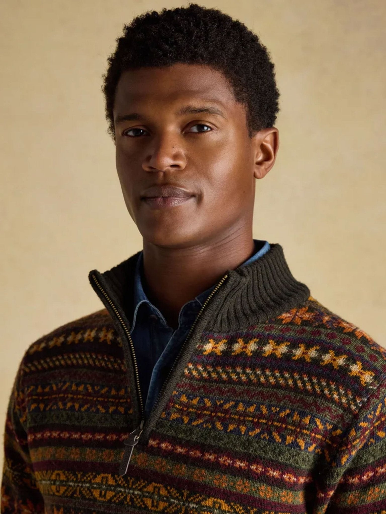 Joules - Milligan Mens Jumper - 1/4 Zip / Pullover / Sweater - 80% Wool Joules