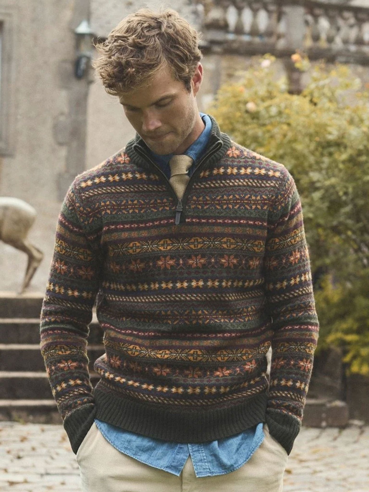 Joules - Milligan Mens Jumper - 1/4 Zip / Pullover / Sweater - 80% Wool Joules