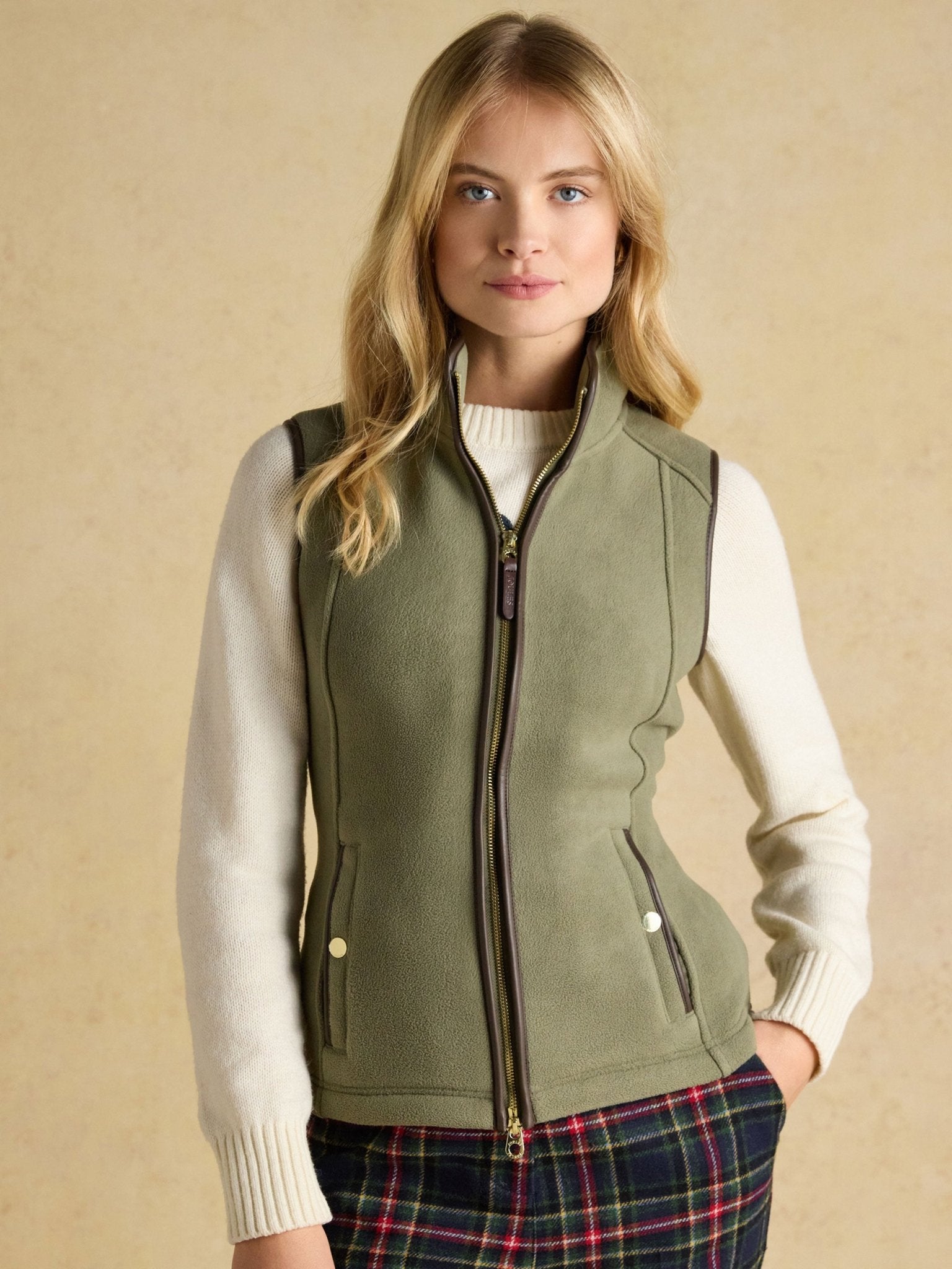 Joules Womens Heritage Fleece Gilet / Ladies Full zip fleece waistcoat / vest Joules Fleece & Gilet
