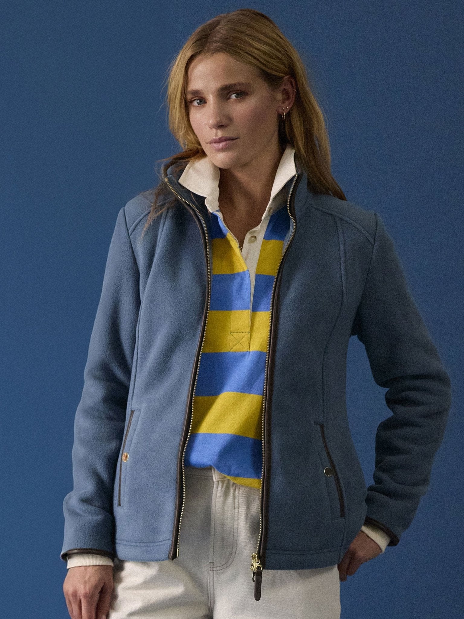 Joules Womens Heritage Fleece Jacket / Ladies Full zip fleece coat Joules Fleece & Gilet