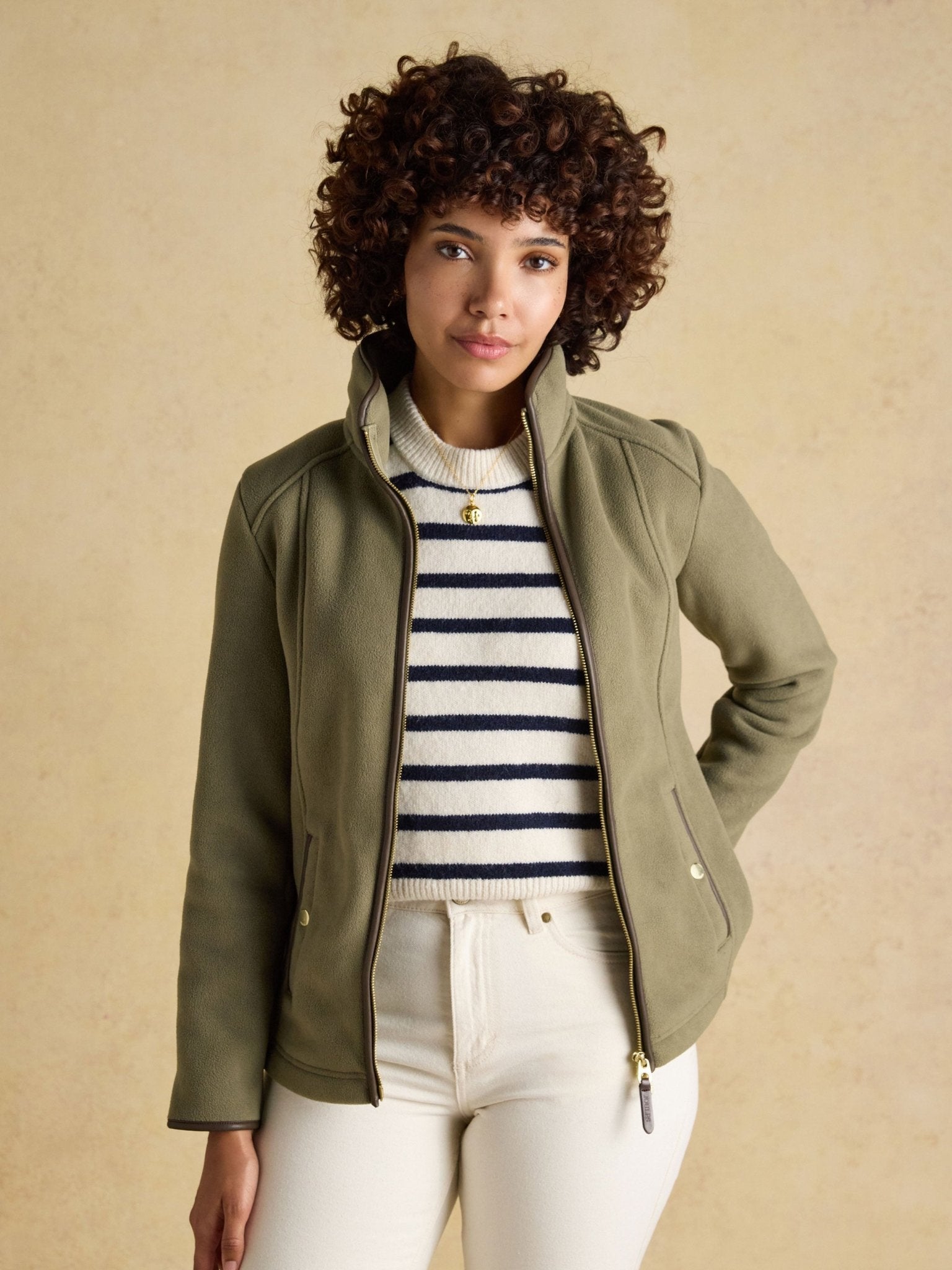 Joules Womens Heritage Fleece Jacket / Ladies Full zip fleece coat Joules Fleece & Gilet