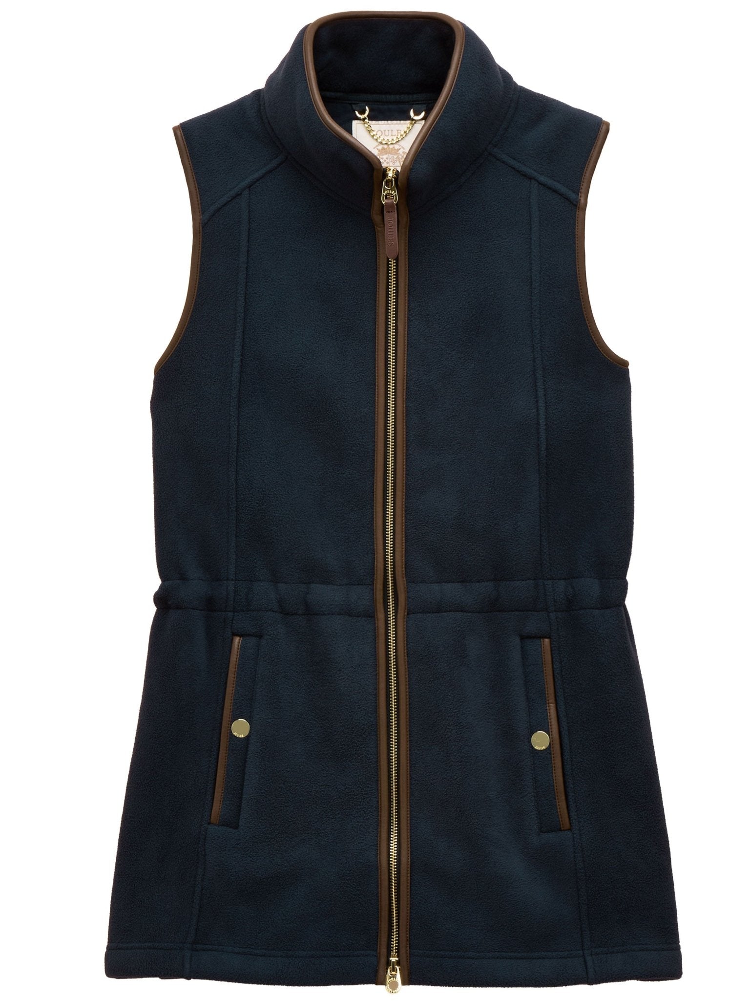 Joules Womens Heritage Longline Fleece Gilet / Ladies Full zip fleece waistcoat Vest Joules