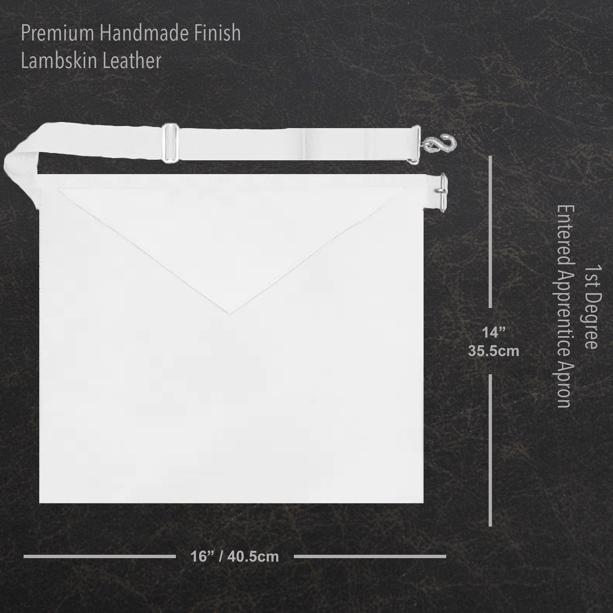 Masonic Regalia UK - Freemason Entered Apprentice Apron - 1st Degree Masons Apron - Masonic Apron