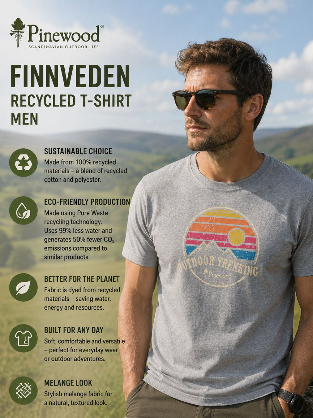 Pinewood - Finnveden Recycled T-shirt Mens short sleeve tee / t-shirt Pinewood T-Shirt