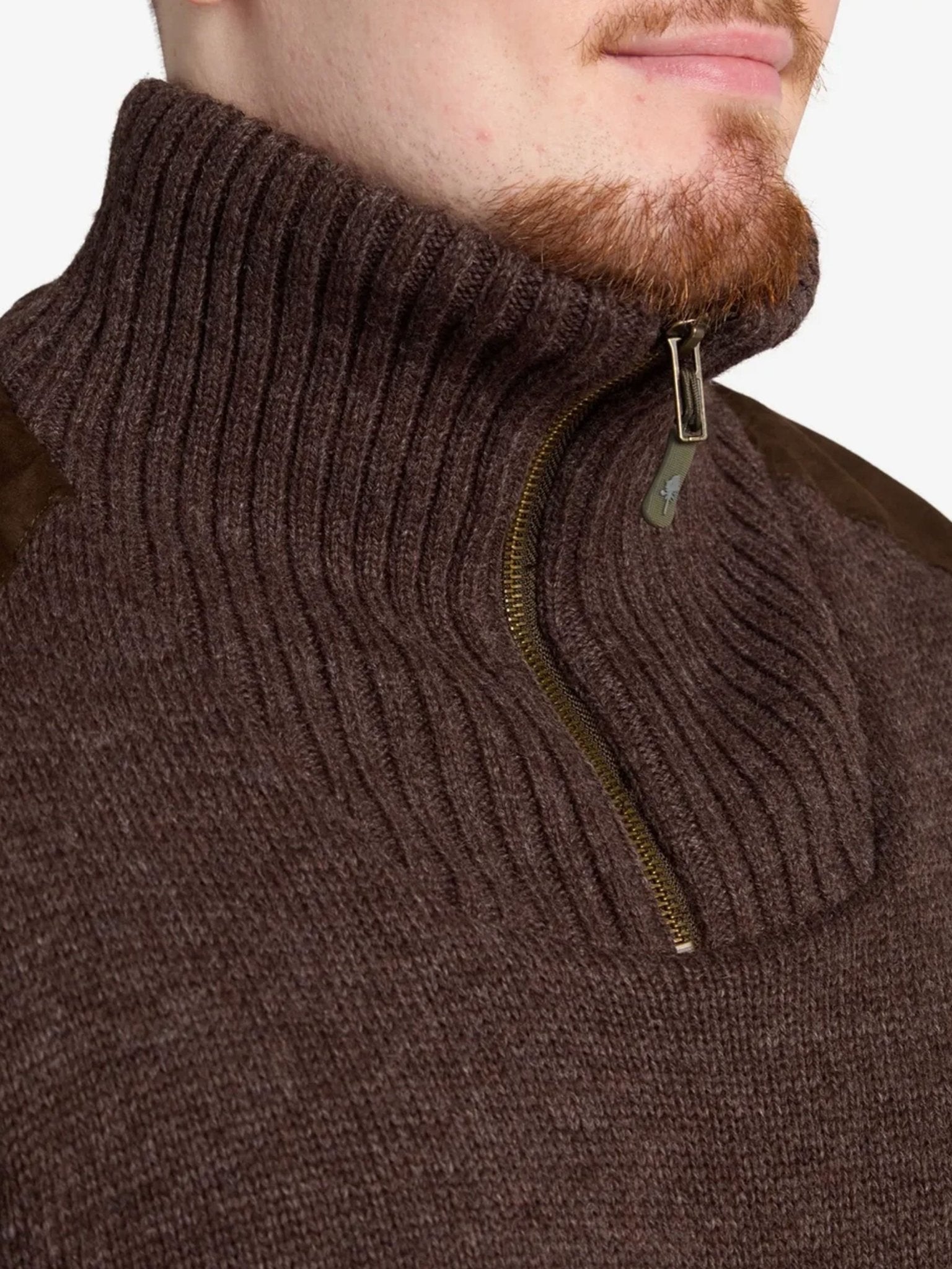Pinewood Hurricane Men’s Jumper - Windproof Half Zip Sweater Knitted Wool Blend Pinewood Knitwear