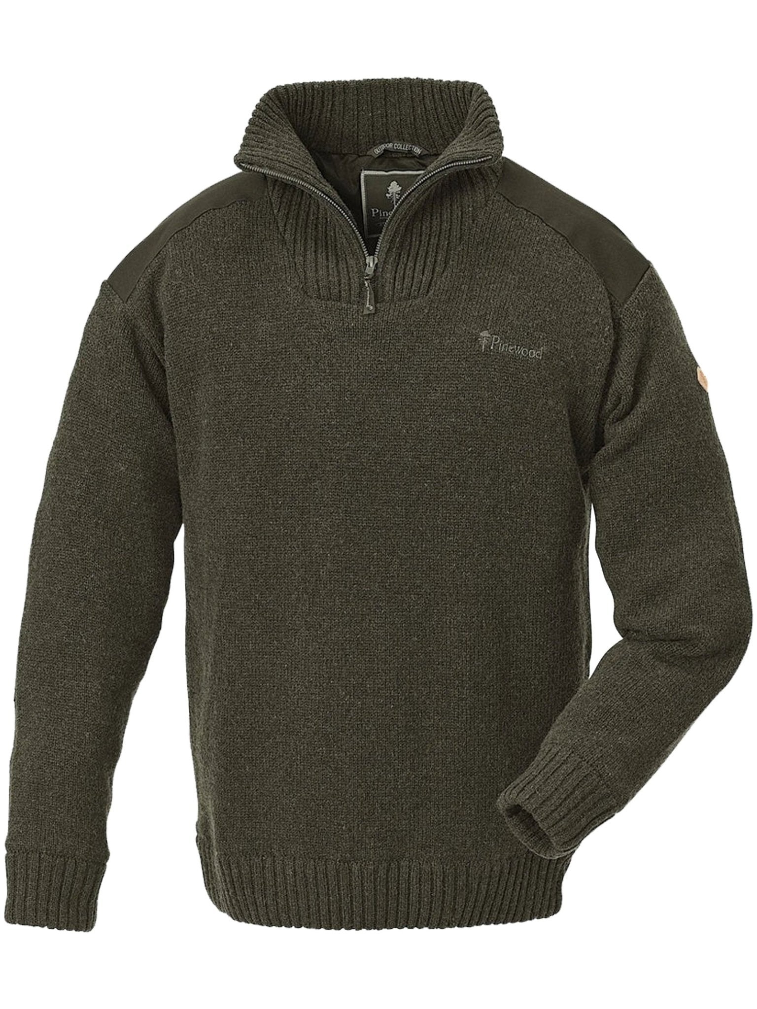 Pinewood Hurricane Men’s Jumper - Windproof Half Zip Sweater Knitted Wool Blend Pinewood Knitwear