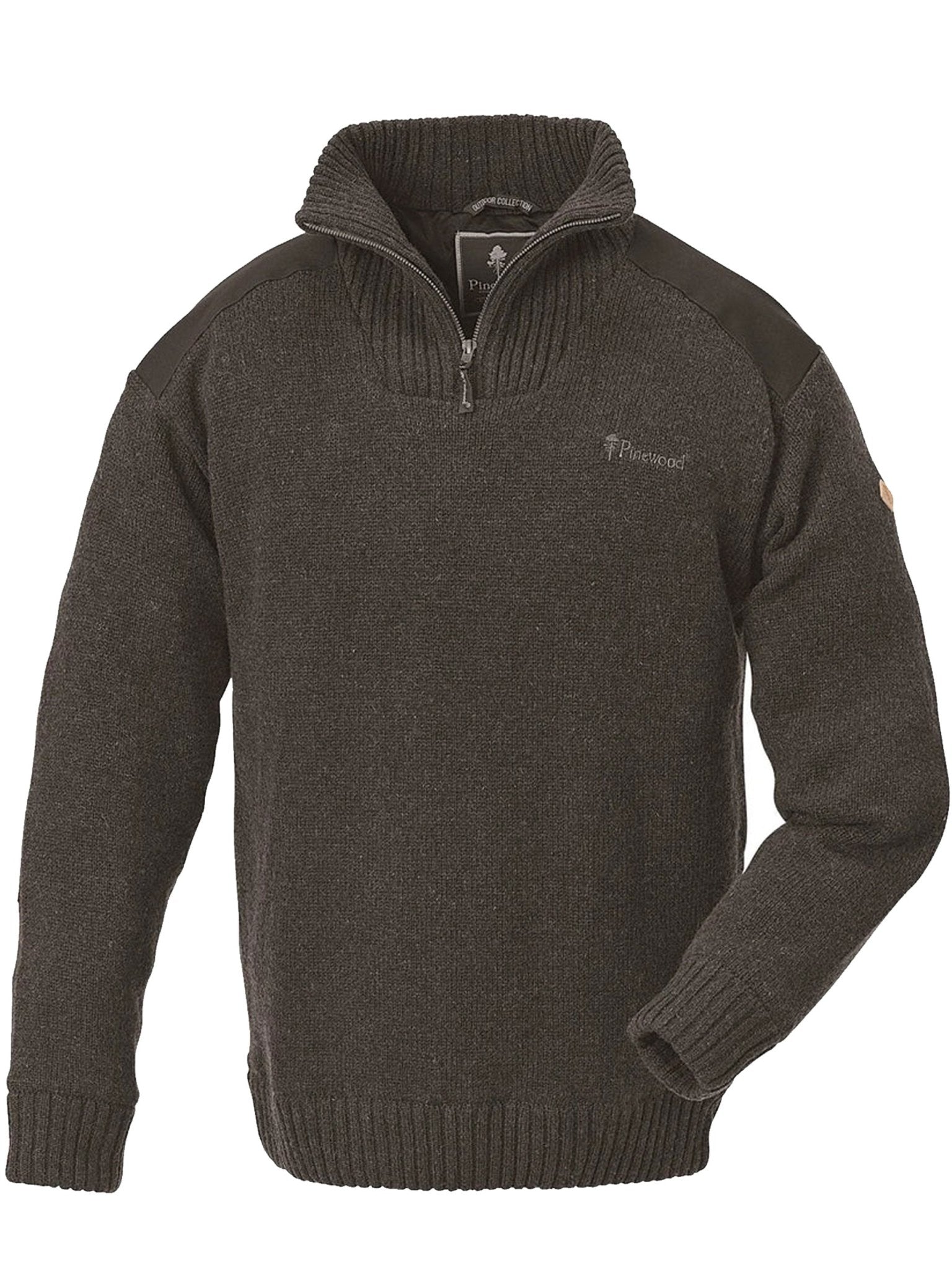 Pinewood Hurricane Men’s Jumper - Windproof Half Zip Sweater Knitted Wool Blend Pinewood Knitwear