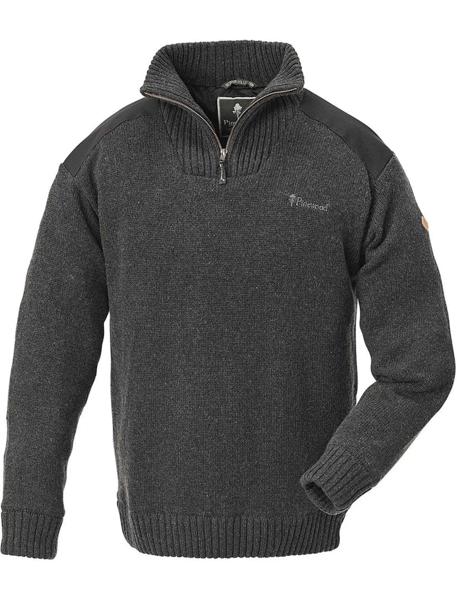 Pinewood Hurricane Men’s Jumper - Windproof Half Zip Sweater Knitted Wool Blend Pinewood Knitwear