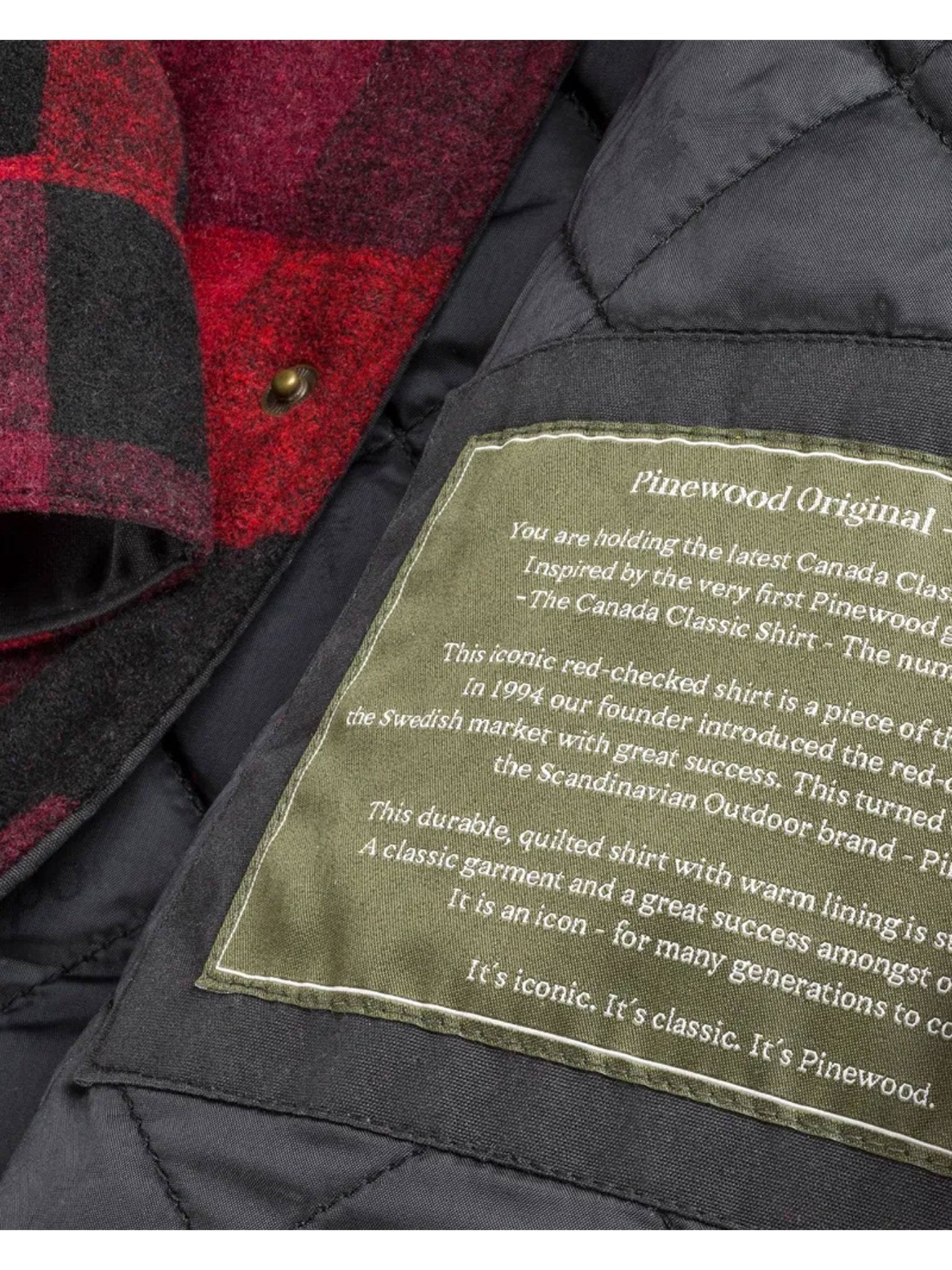 Pinewood Mens Canada Classic check shirt / flannel wool mix mans check Pinewood Shirt