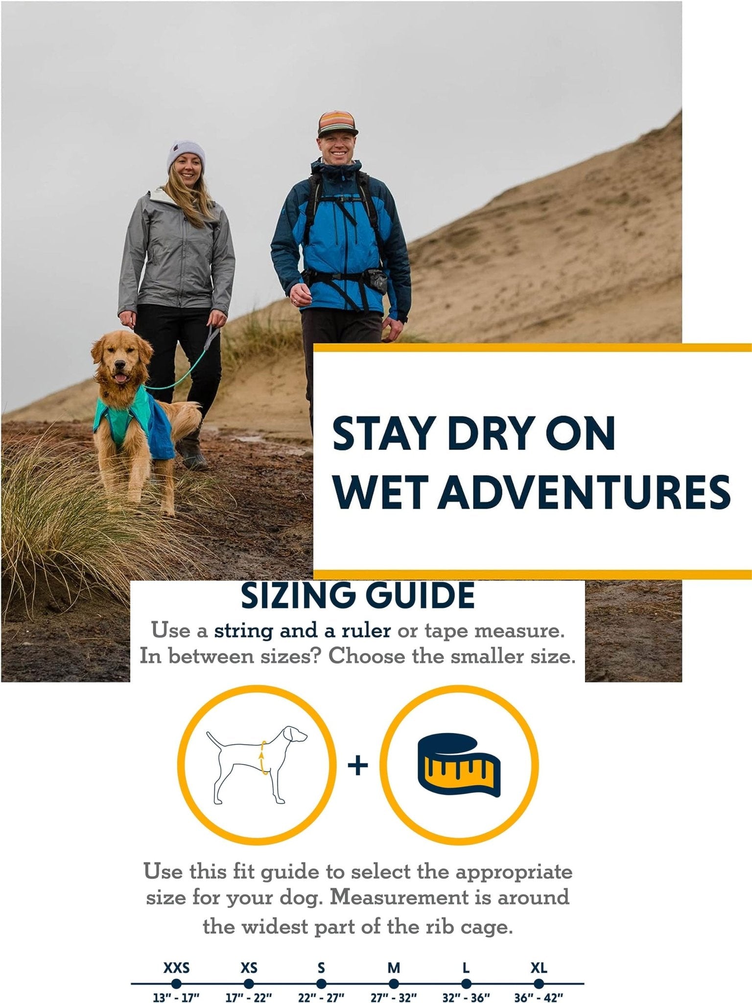 Ruffwear - Sun Shower™ Dog Raincoat - Waterproof Dog Coat, to help keep you dog dry in the wet.