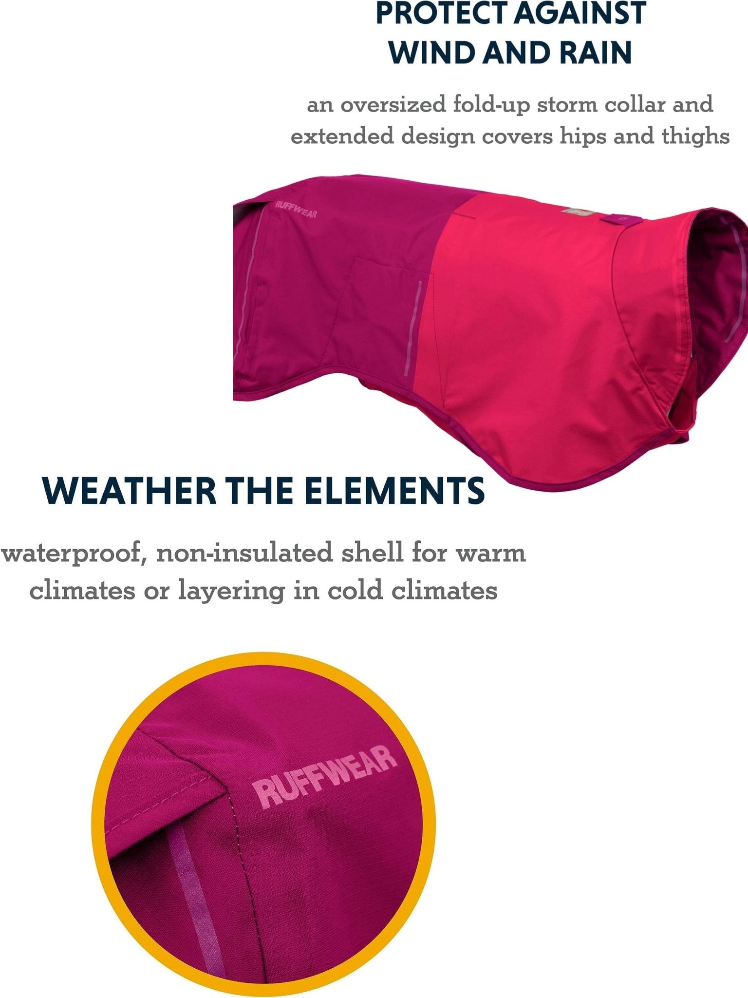 Ruffwear - Sun Shower™ Dog Raincoat - Waterproof Dog Coat, to help keep you dog dry in the wet.