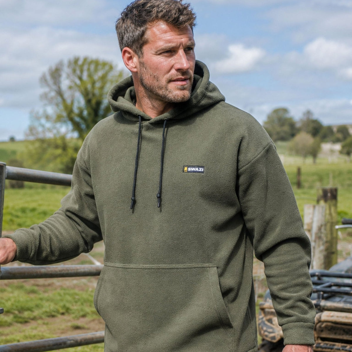 Swazi Clansman Fleece Hoodie for Men – 210gsm Microfleece Mid Layer | with Kangaroo Pocket Swazi Clothing Fleece & Gilet