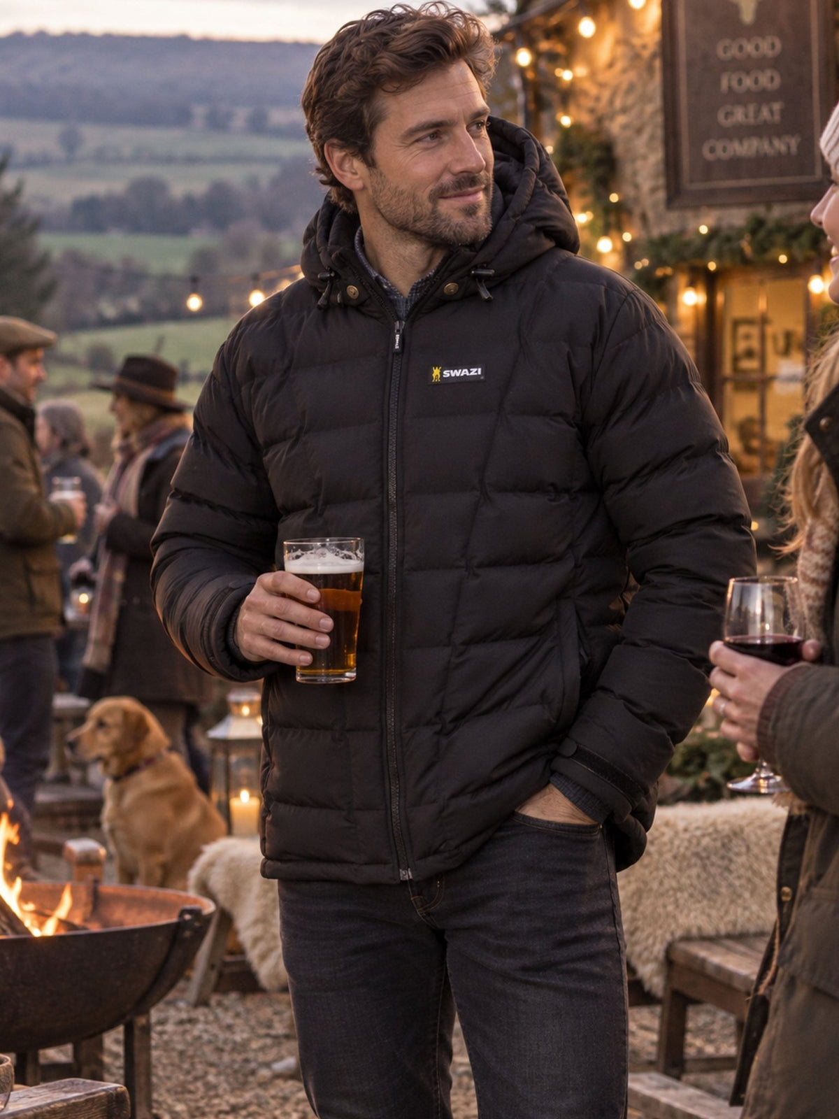 Swazi Puffadder Men's Puffer Jacket | Showerproof & Packable Swazi Clothing Outerwear