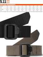 5.11 Tactical - 5.11 1.5" TDU® BELT - Style 59551 - Non metal buckle, Nylon Webbing