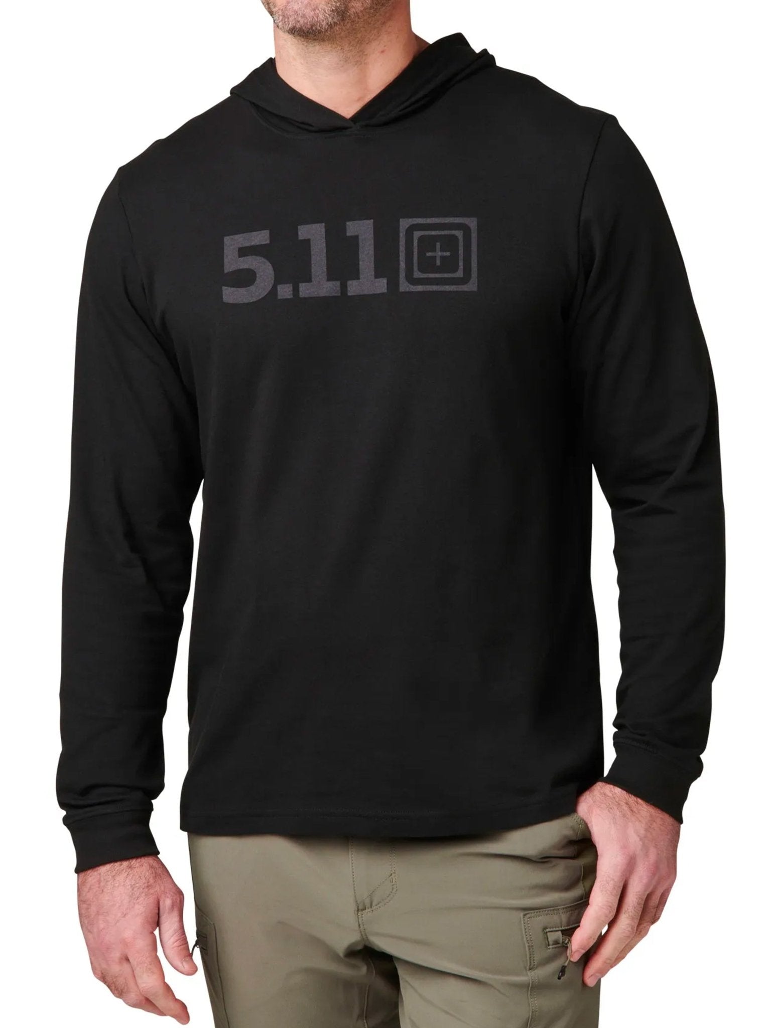 5.11 Tactical - 5.11 HOODED LONG SLEEVE TEE Cotton Polyester moisture wicking - Style 76165