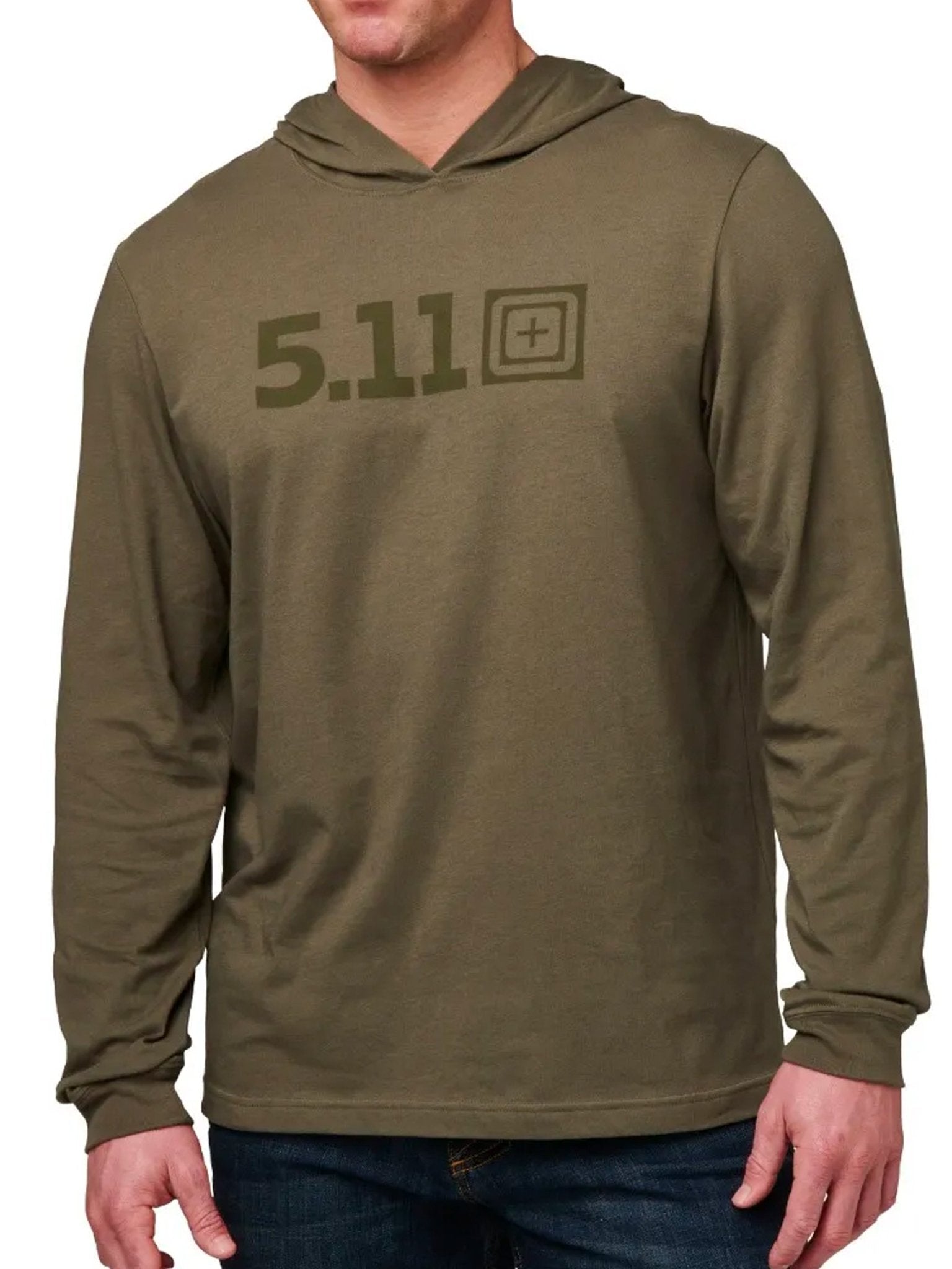 5.11 Tactical - 5.11 HOODED LONG SLEEVE TEE Cotton Polyester moisture wicking - Style 76165