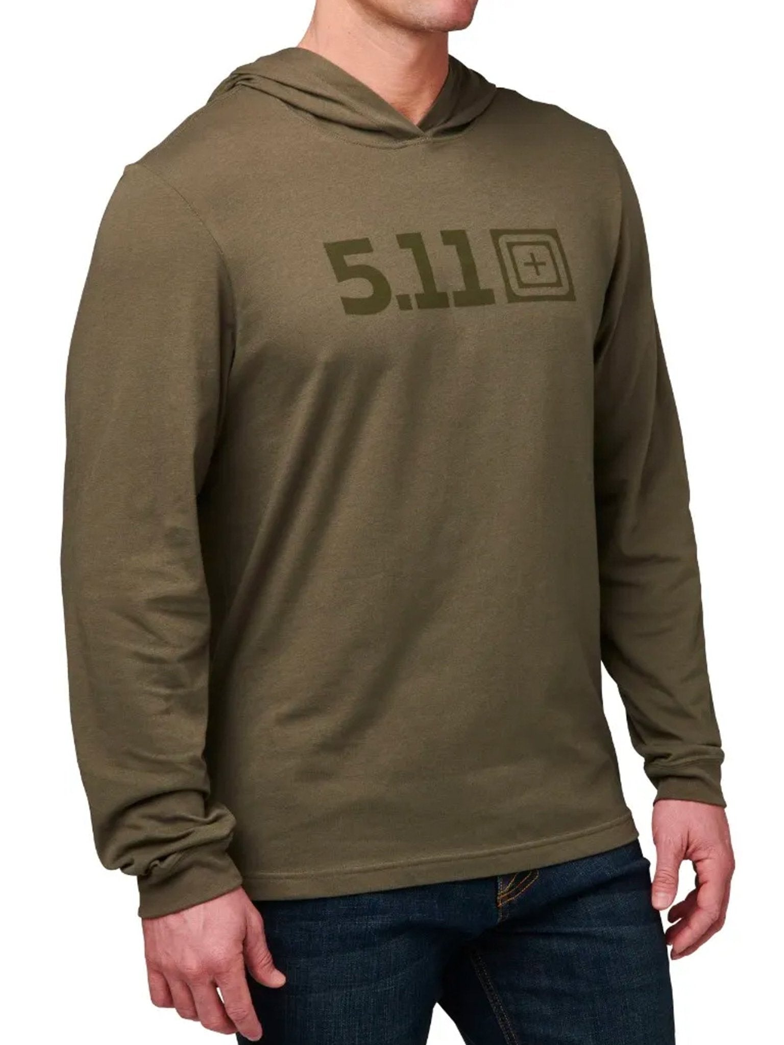 5.11 Tactical - 5.11 HOODED LONG SLEEVE TEE Cotton Polyester moisture wicking - Style 76165