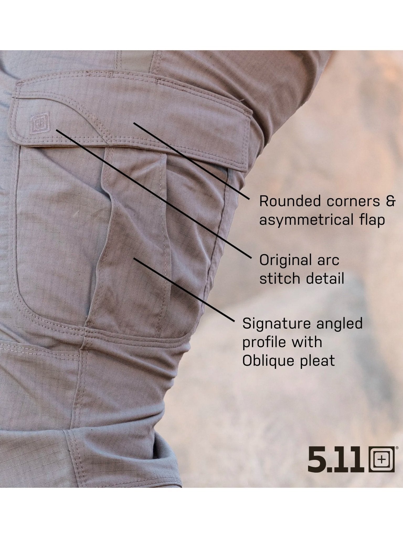 5.11 Tactical - 5.11 Stryke Short - Mens Stryke 11" shorts Teflon finished, Ripstop - Style 73327