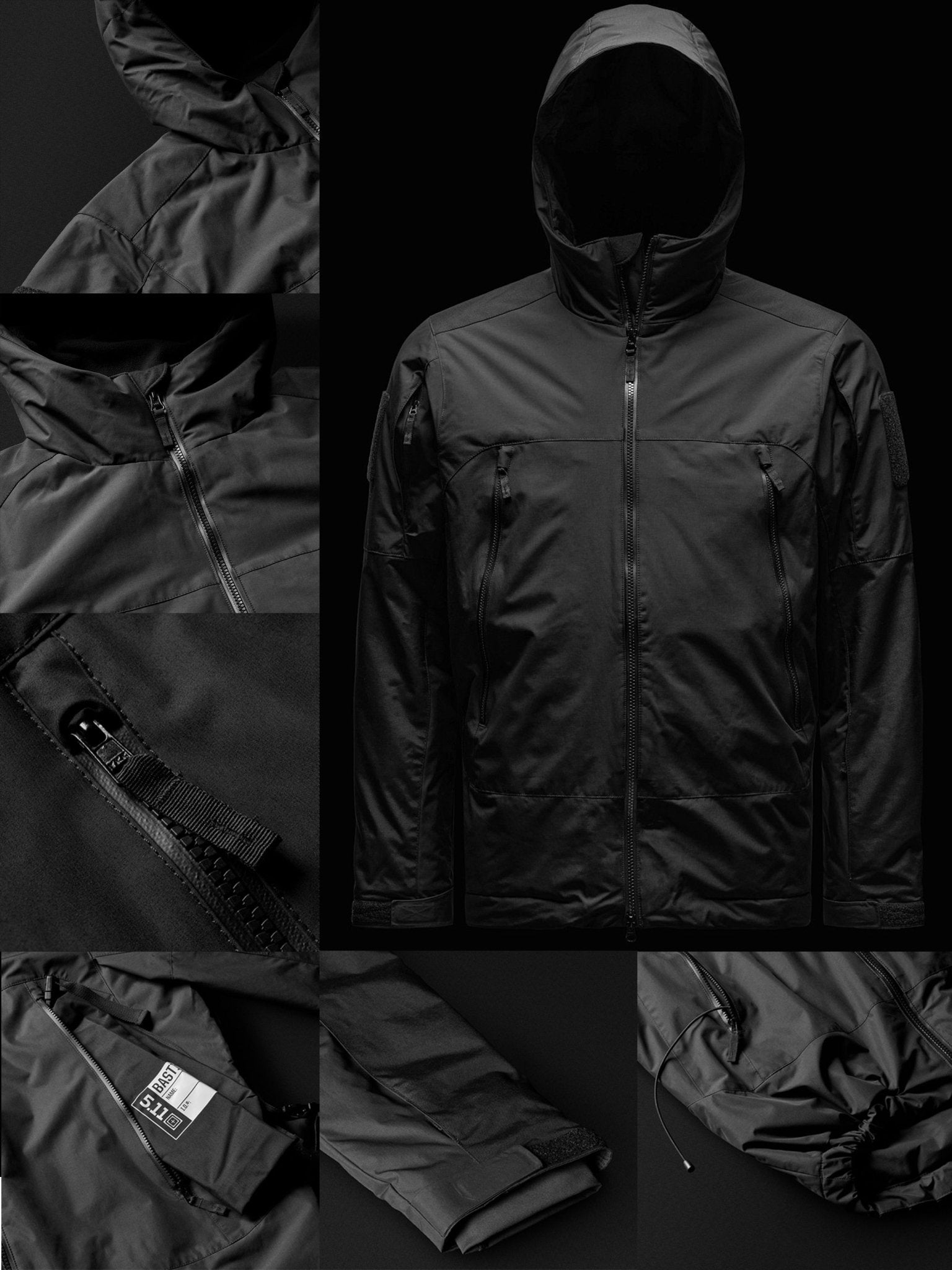 5.11 Tactical - Waterproof & Breathable Bastion Jacket - With Primaloft DWR coated