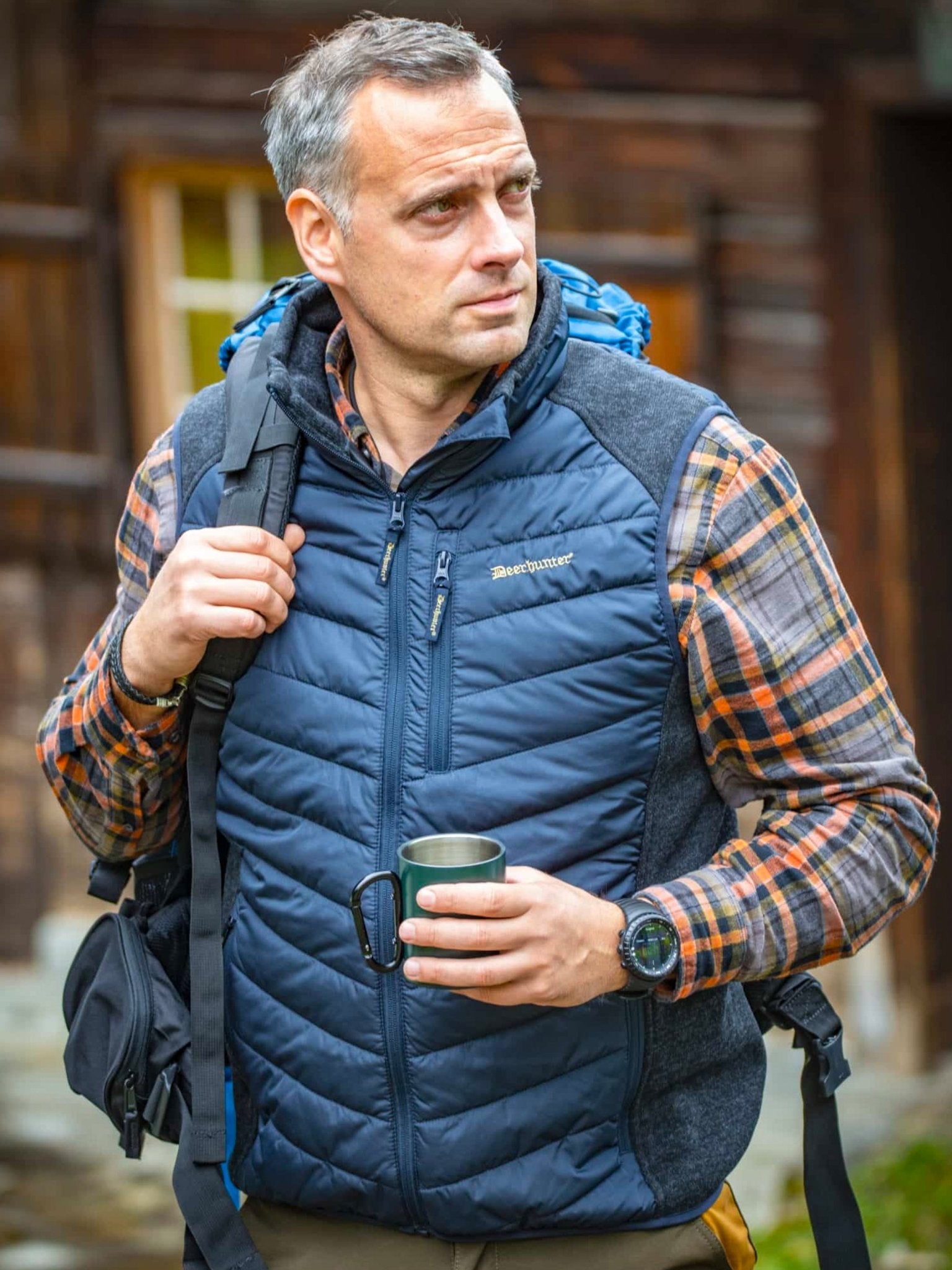 Deerhunter - Moor Padded Mens Gilet/ Bodywarmer / Mens Waistcoat with knit