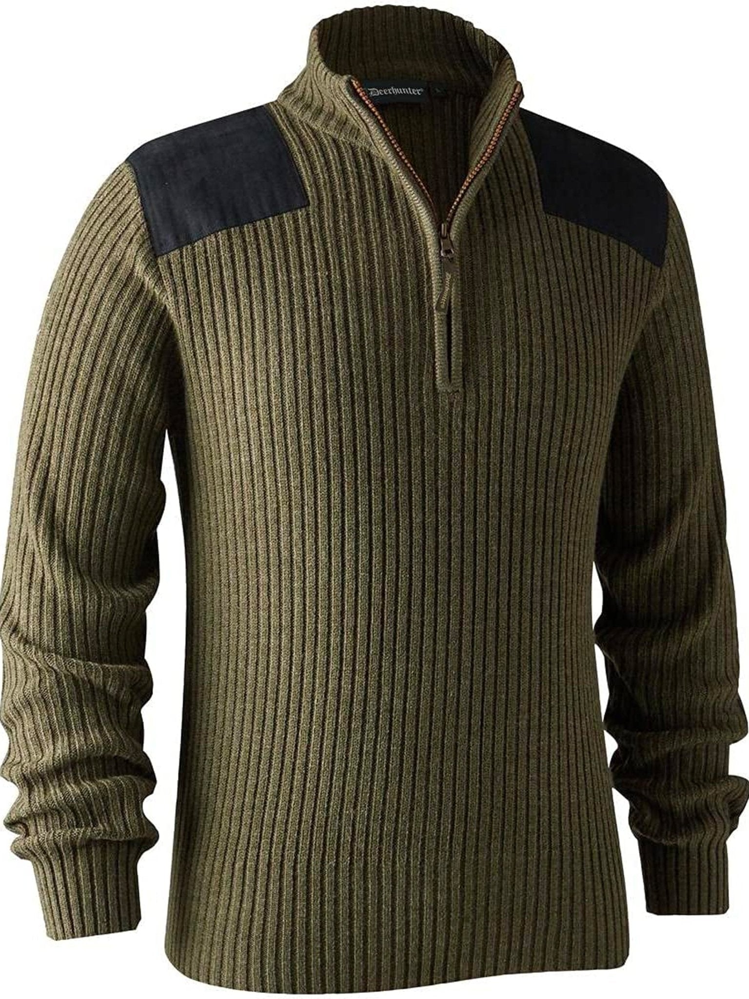 4elementsclothingDeerhunterDeerhunter - Rogaland knit pullover / jumper with quarter ZipKnitwear8726-354-48