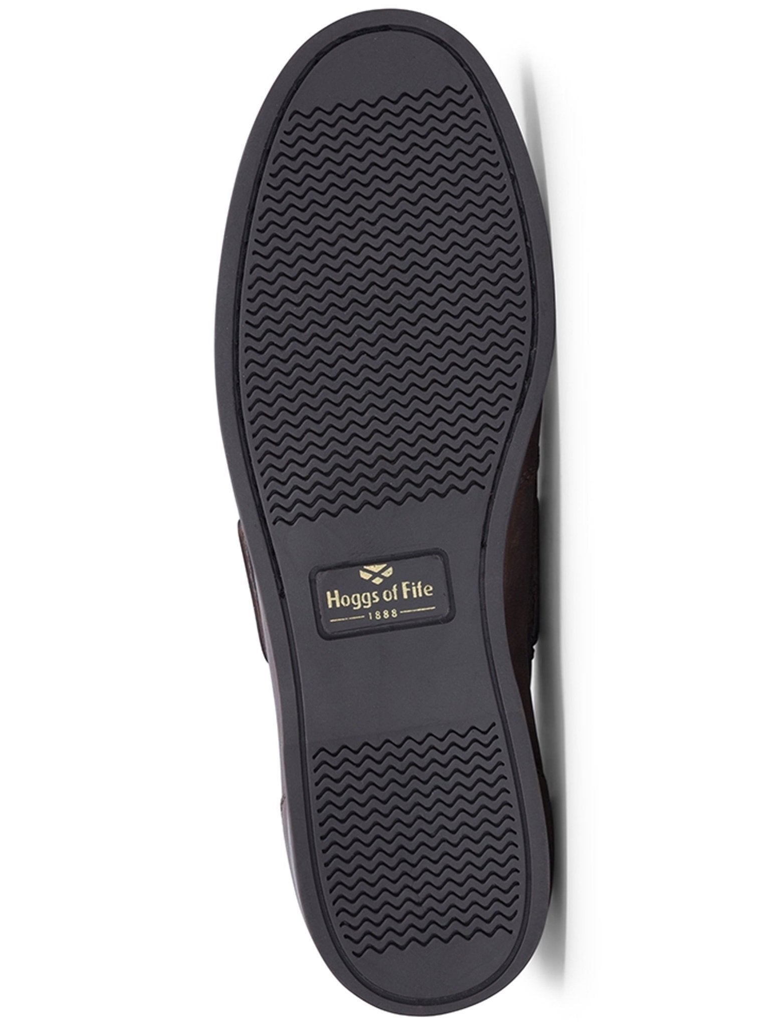 Hoggs of Fife - Boat Shoe / Deck shoe With Sipe sole hand stitched leather shoe - Mull deck shoe