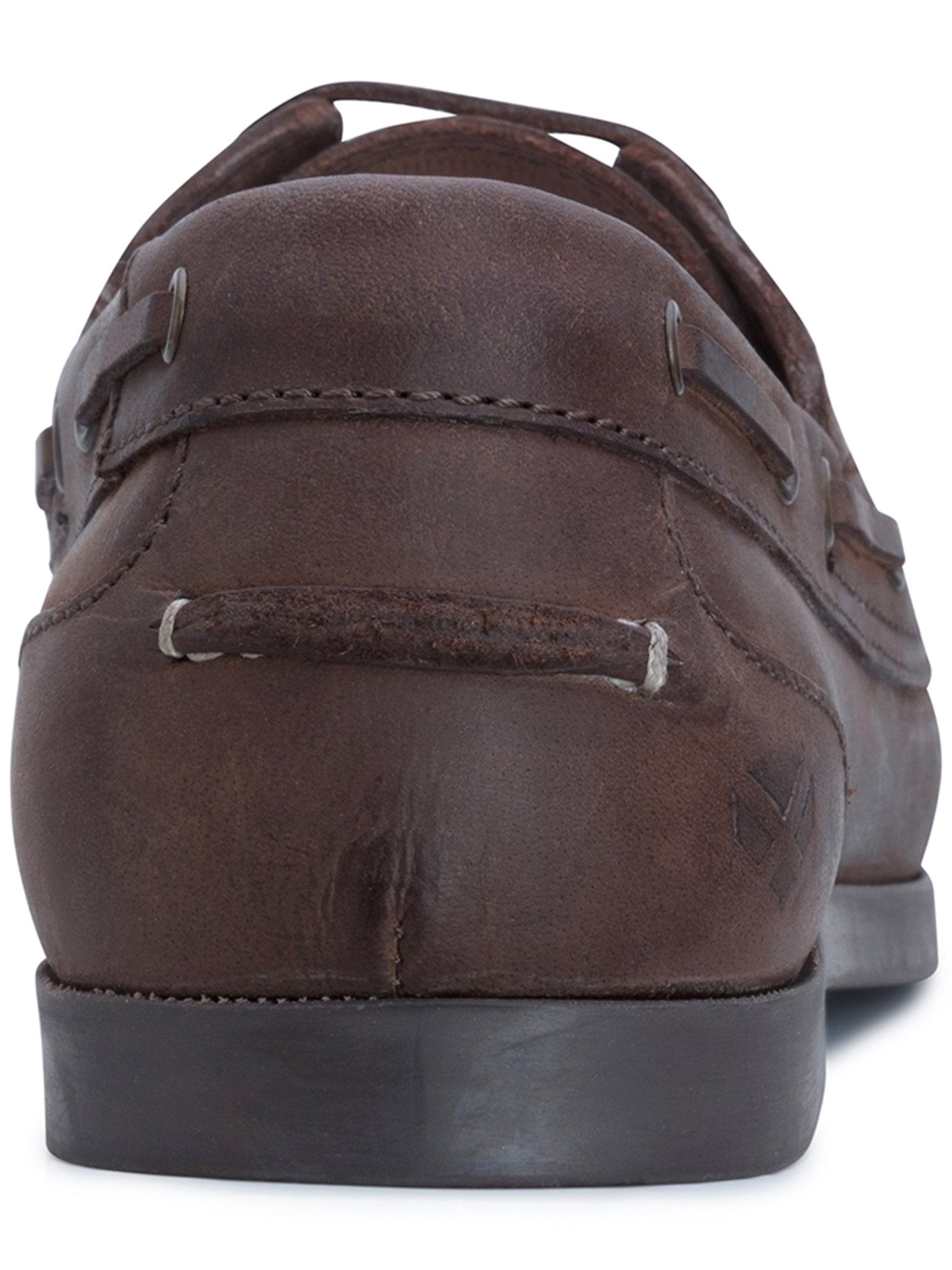 Hoggs of Fife - Boat Shoe / Deck shoe With Sipe sole hand stitched leather shoe - Mull deck shoe