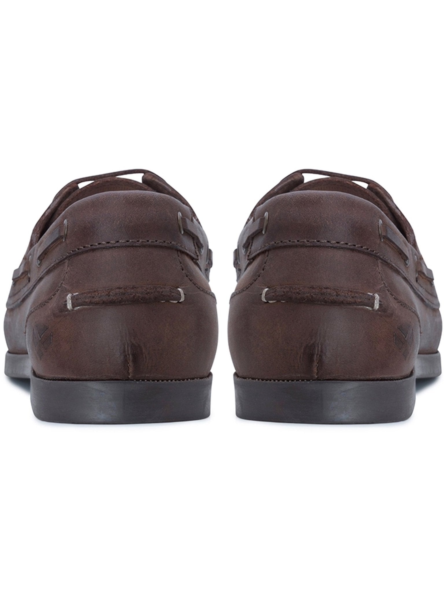 Hoggs of Fife - Boat Shoe / Deck shoe With Sipe sole hand stitched leather shoe - Mull deck shoe