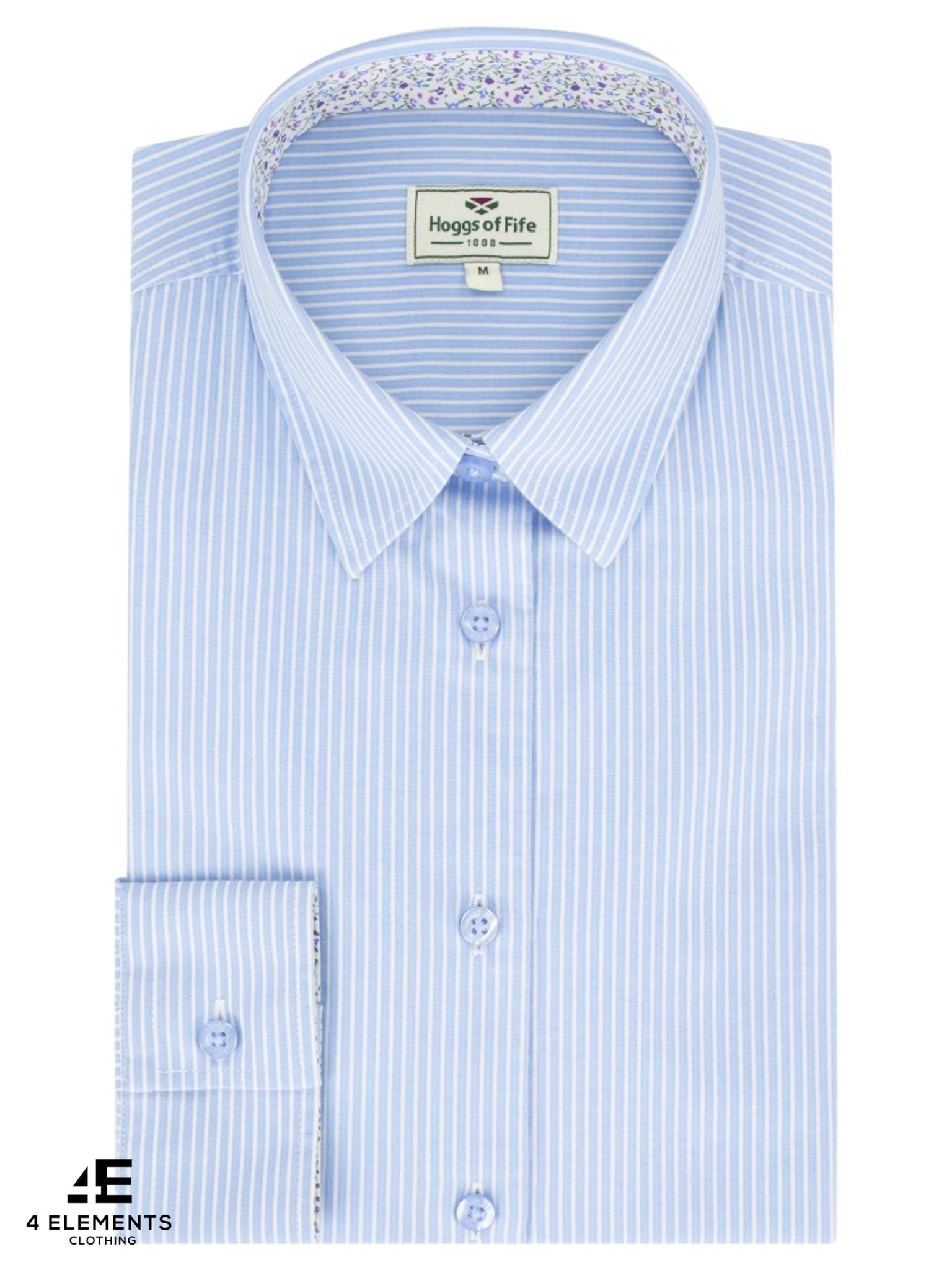 Hoggs of Fife - Bonnie II Ladies Cotton Shirt / Ladies long sleeve shirt with stripes