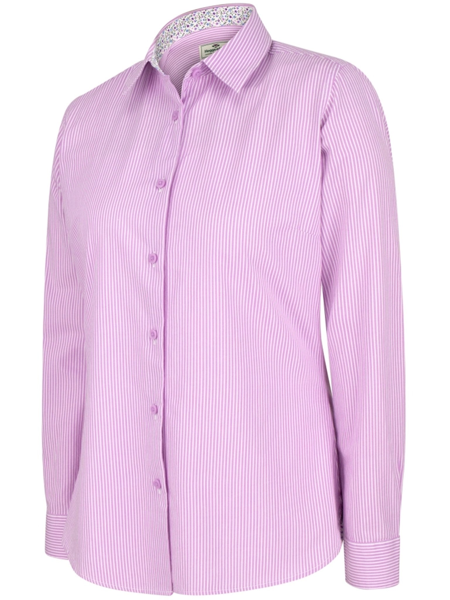 Hoggs of Fife - Bonnie II Ladies Cotton Shirt / Ladies long sleeve shirt with stripes