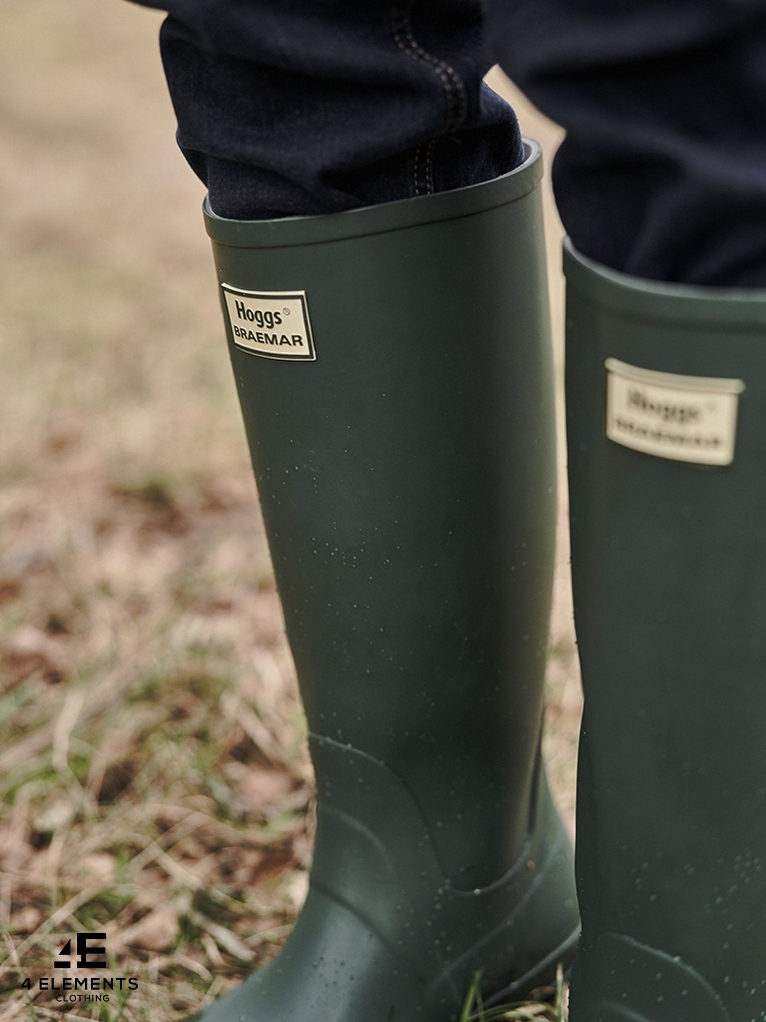 Hoggs Of Fife - Braemar Wellington / welly boots waterproof Rubber outdoor rain boot