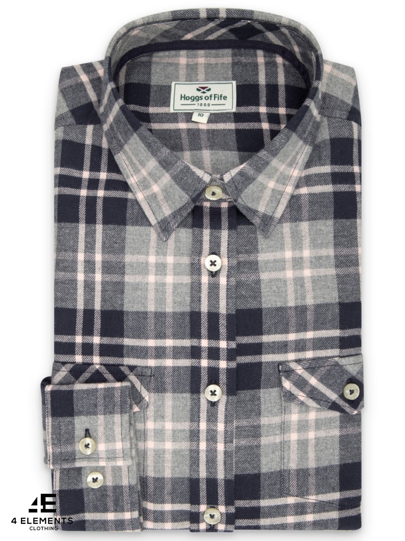 Hoggs of Fife - Eilidh Ladies Long sleeve shirt / brushed flannel ladies check shirt