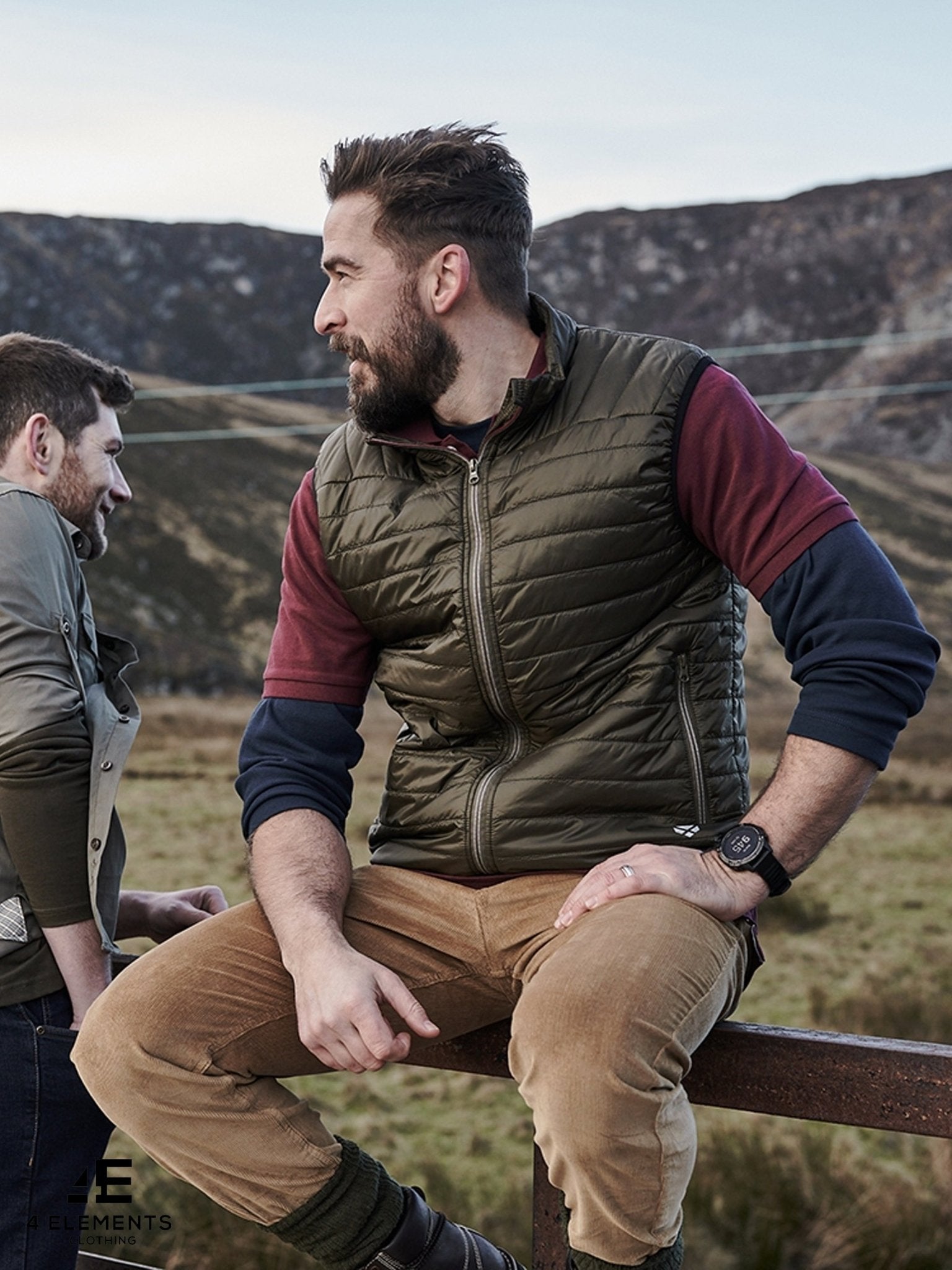 Hoggs of Fife - Kingston Mens Gilet Nylon Ripstop Mens lightweight body warmer mens waiscoat