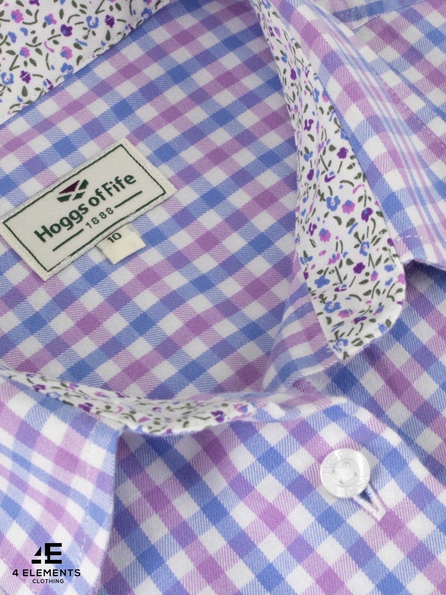 Hoggs of Fife - Ladies Long sleeve Shirt - Country check shirt with feminine trim - Becky II