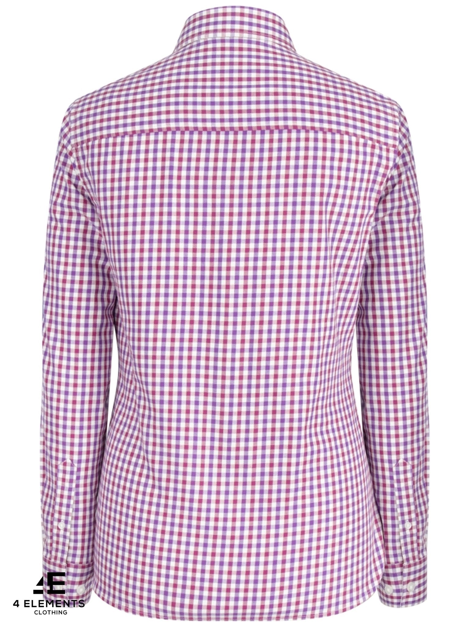 4elementsclothingHoggs of FifeHoggs of Fife - Ladies Long sleeve Shirt - Country check shirt with feminine trim - Becky IIShirtBECK/PB/08