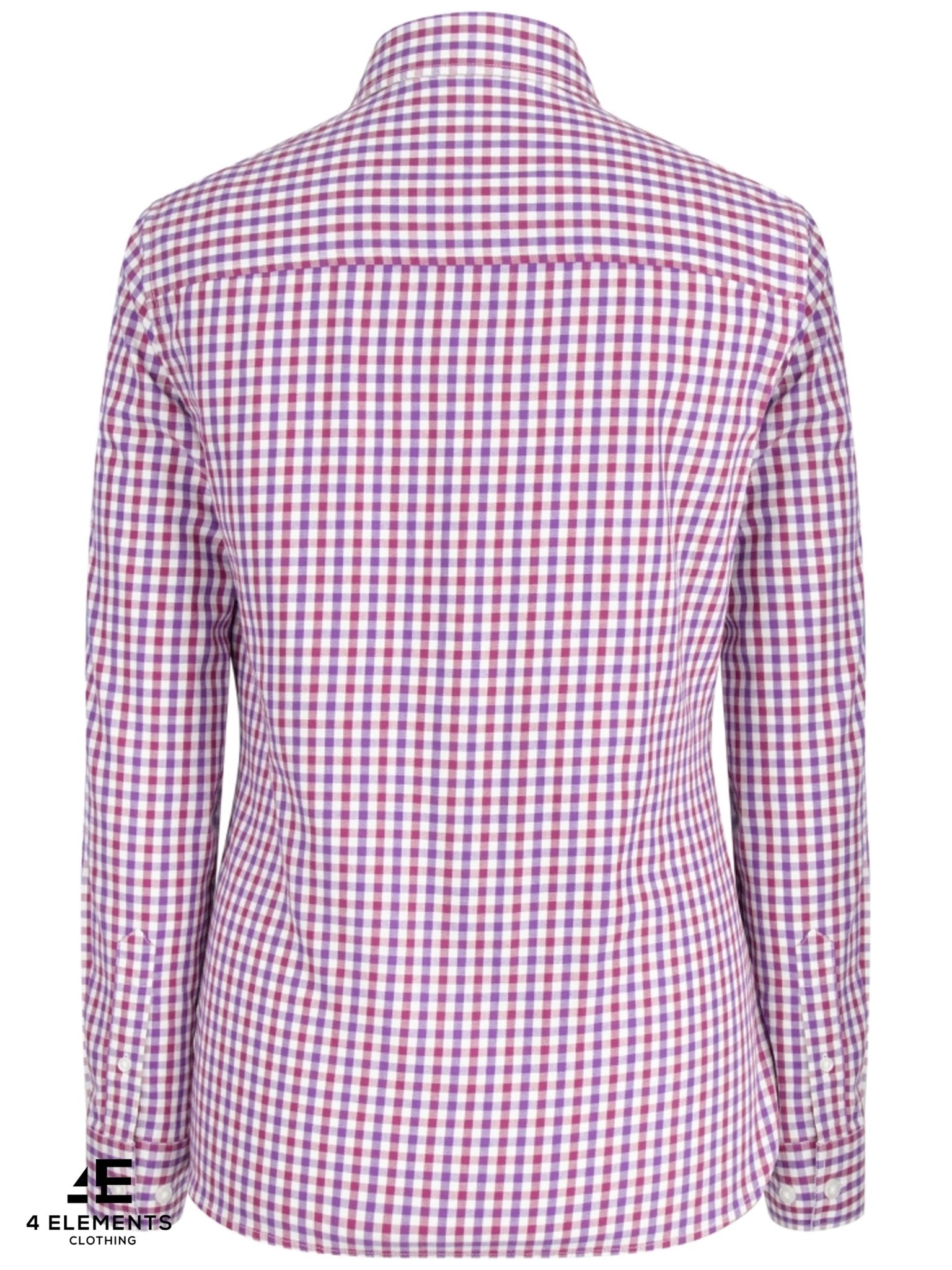 Hoggs of Fife - Ladies Long sleeve Shirt - Country check shirt with feminine trim - Becky II
