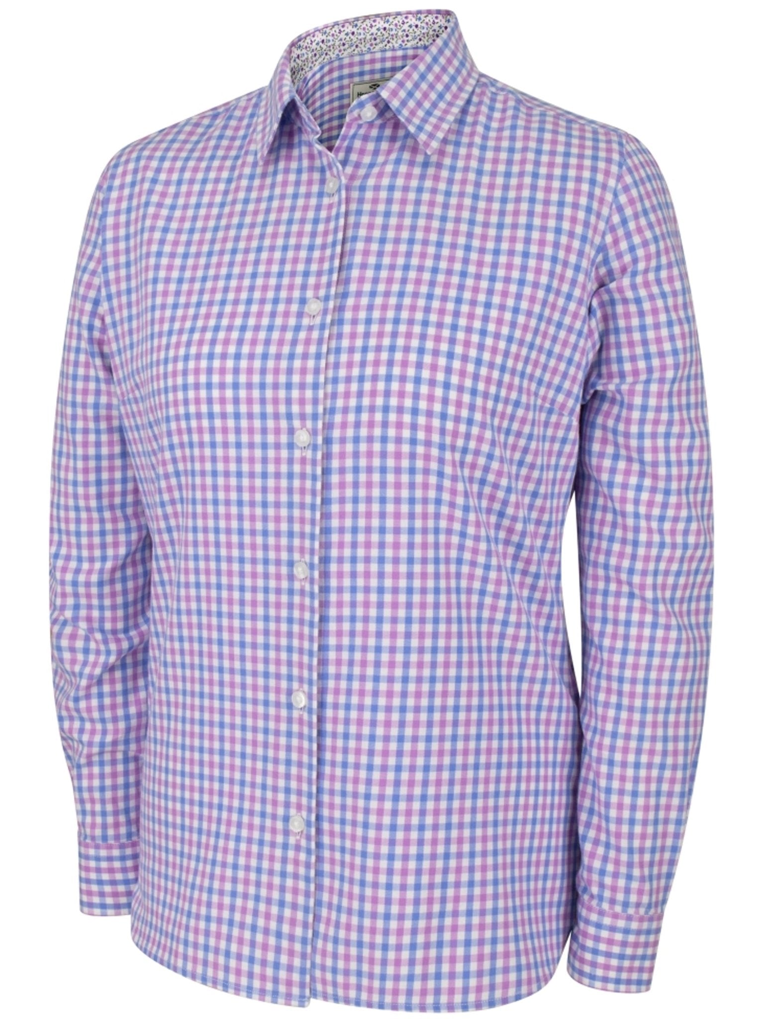 Hoggs of Fife - Ladies Long sleeve Shirt - Country check shirt with feminine trim - Becky II