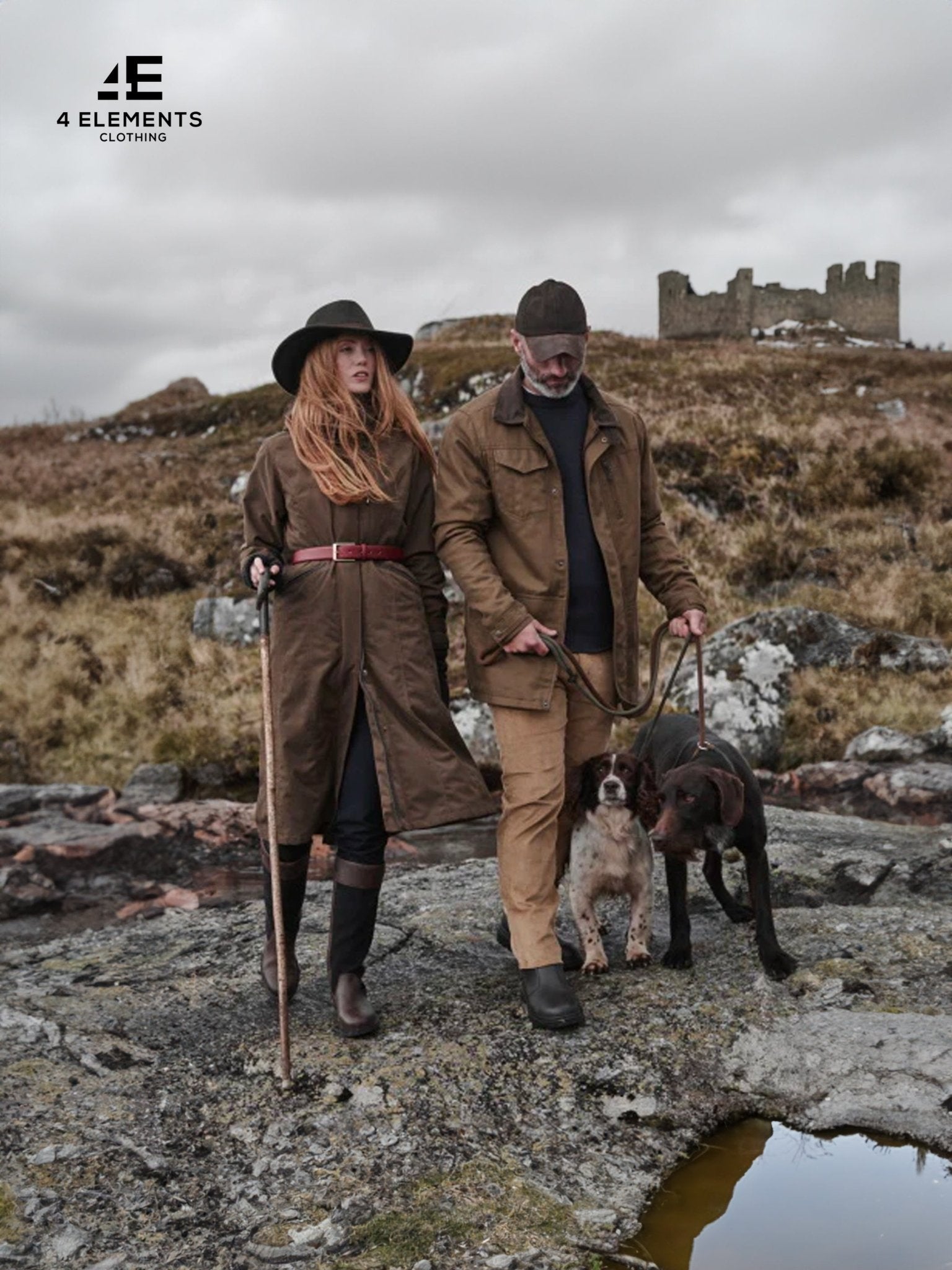 Hoggs of Fife - Long ladies coat / Struther 3/4 length equestrian style waterproof jacket