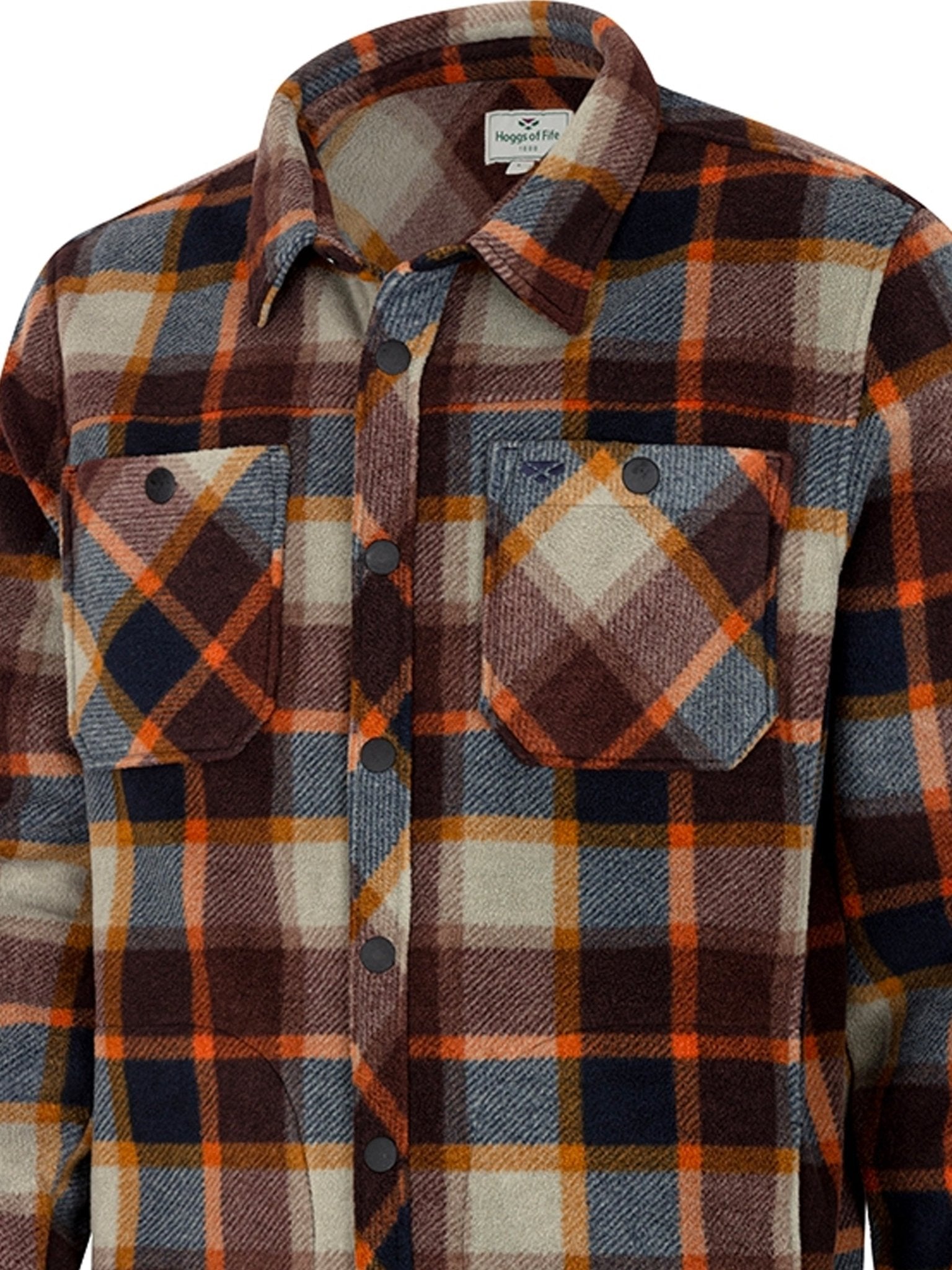 Hoggs of Fife - Men Brucefield Fleece Shirt / Shacket - Long Sleeve Brushed cotton