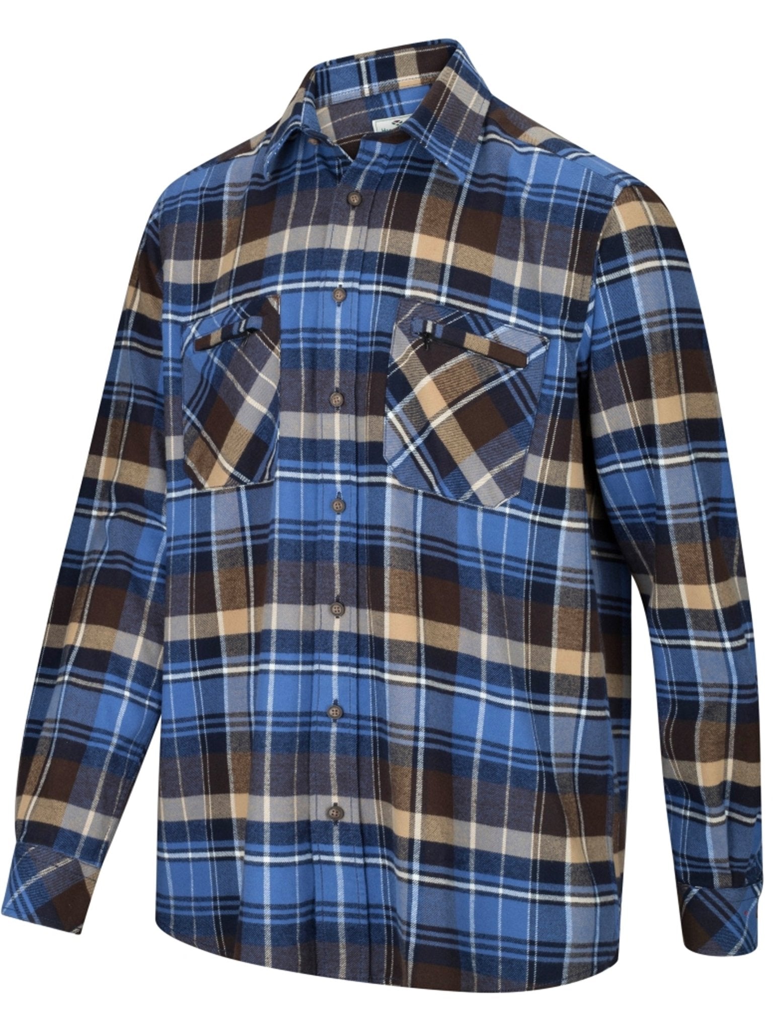 Hoggs of Fife - Mens Long Sleeve check shirt / Country sport Check Luxury Shirt