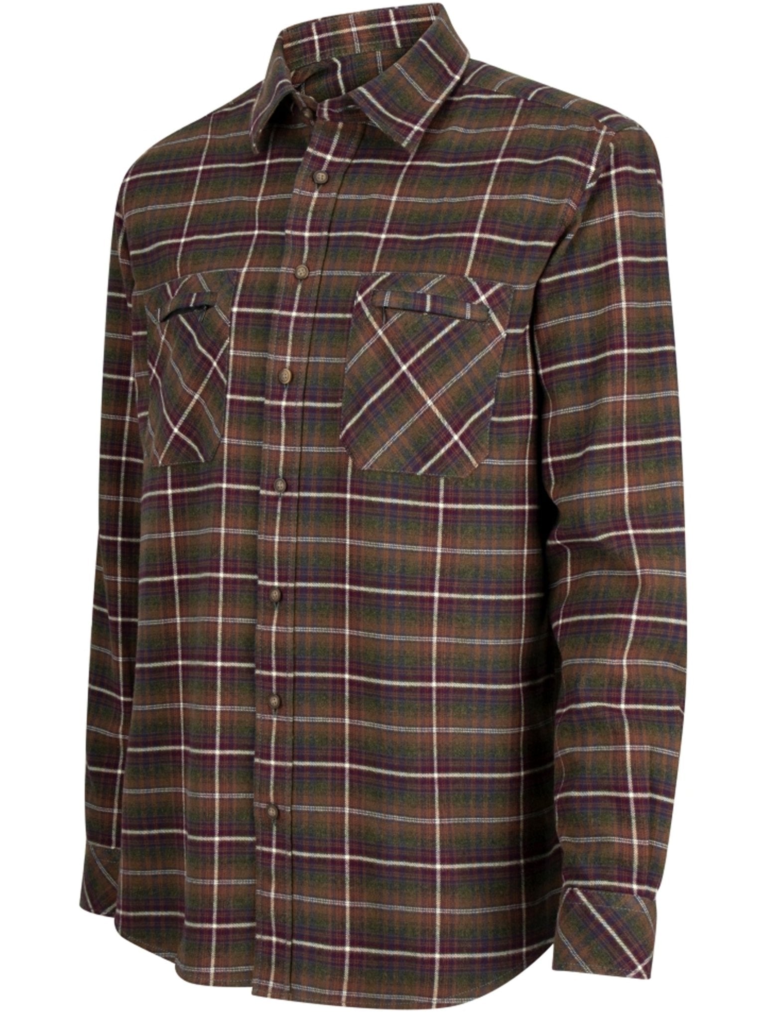 Hoggs of Fife - Mens Long Sleeve check shirt / Country sport Check Luxury Shirt