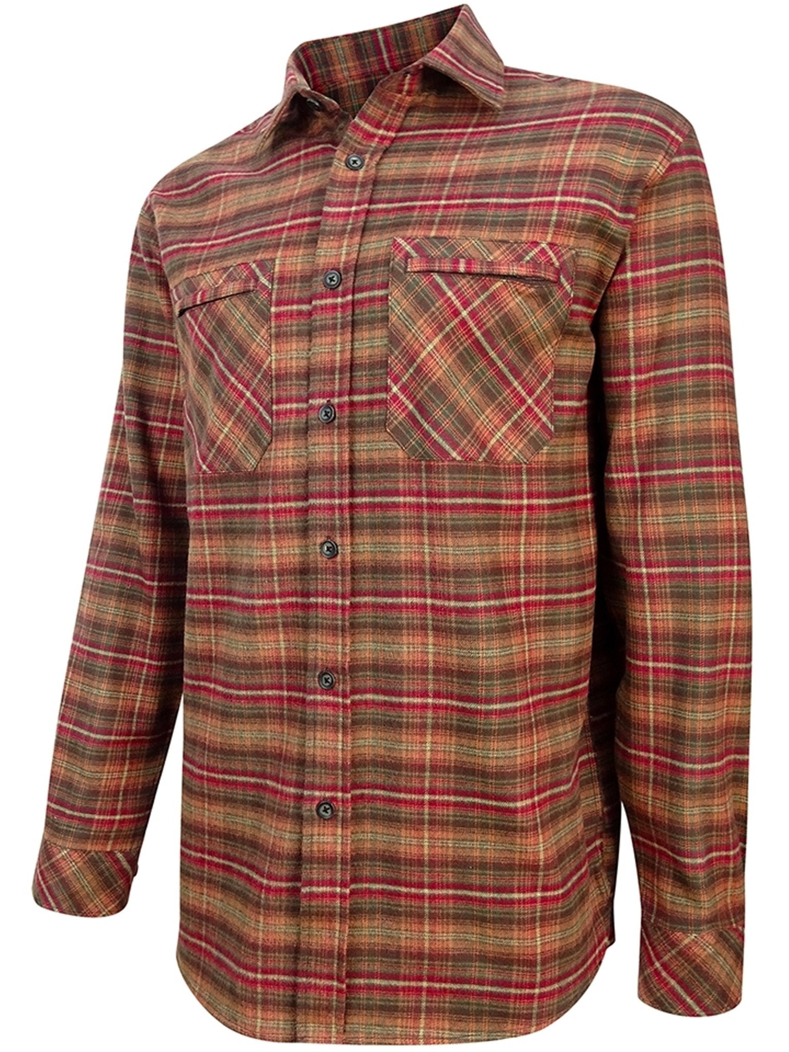 Hoggs of Fife - Mens Long Sleeve check shirt / Country sport Check Luxury Shirt