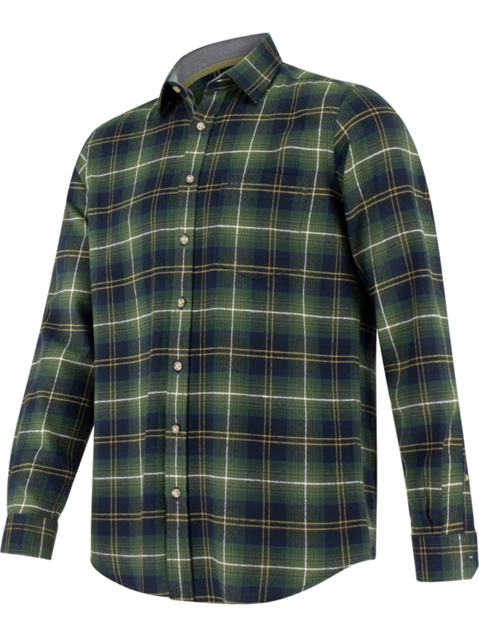 Hoggs of Fife - Pitmedden Country Check Shirt, Long Sleeve Flannel Mens Shirt Hoggs of Fife