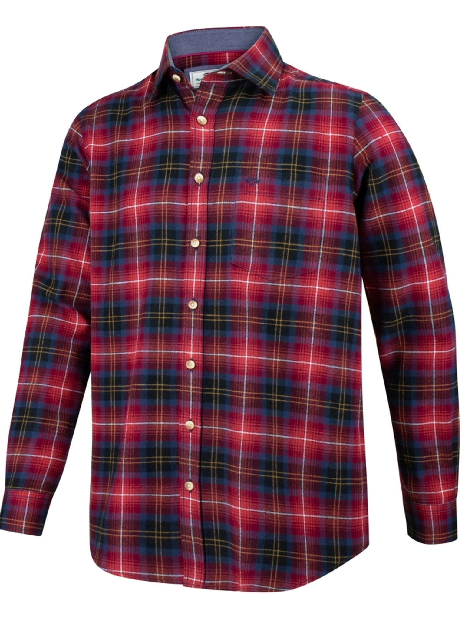Hoggs of Fife - Pitmedden Country Check Shirt, Long Sleeve Flannel Mens Shirt Hoggs of Fife