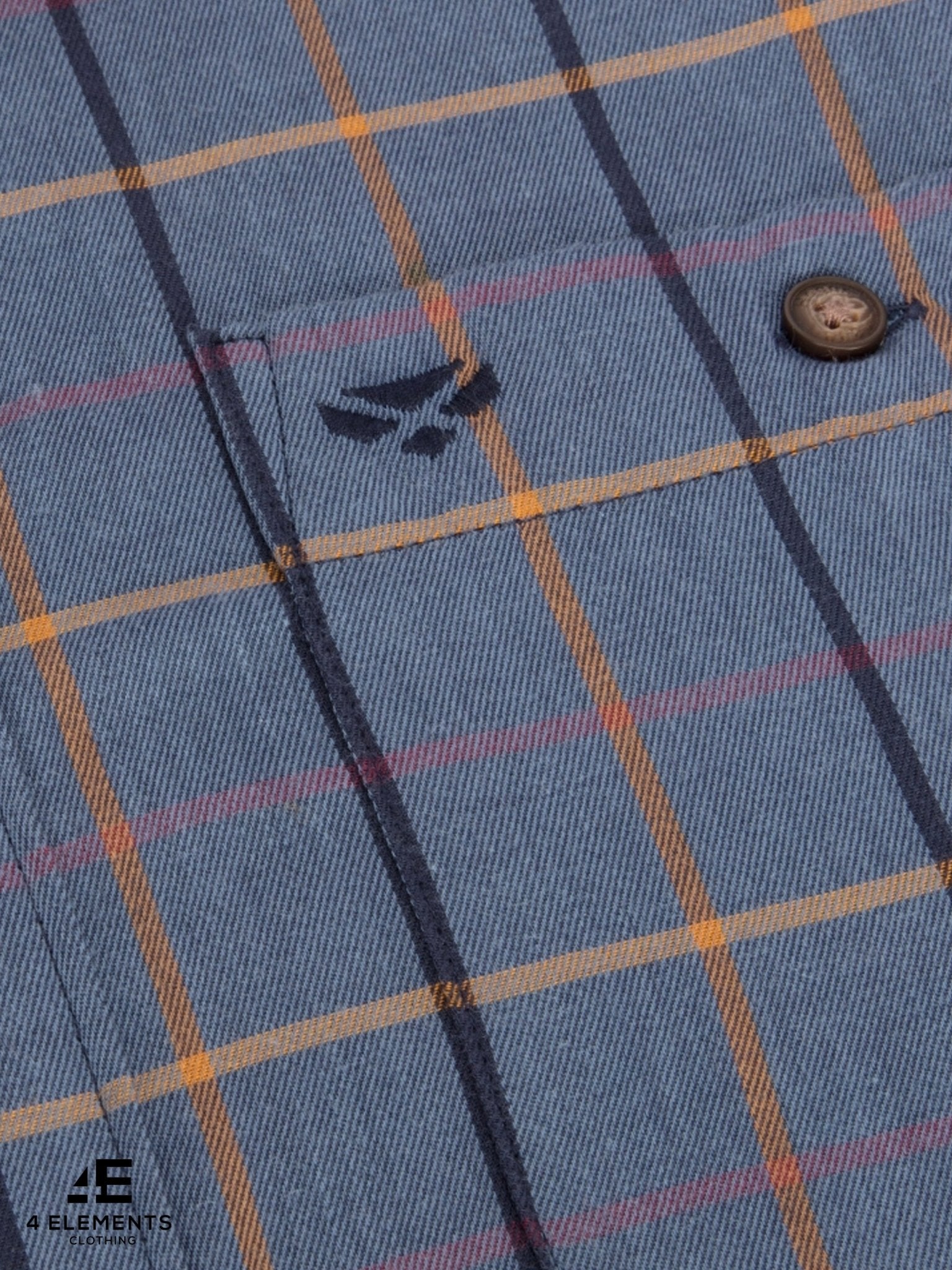 Hoggs of Fife - Mens Shirt / Long Sleeve / Micro Fleece Lined shirt / - Bramble